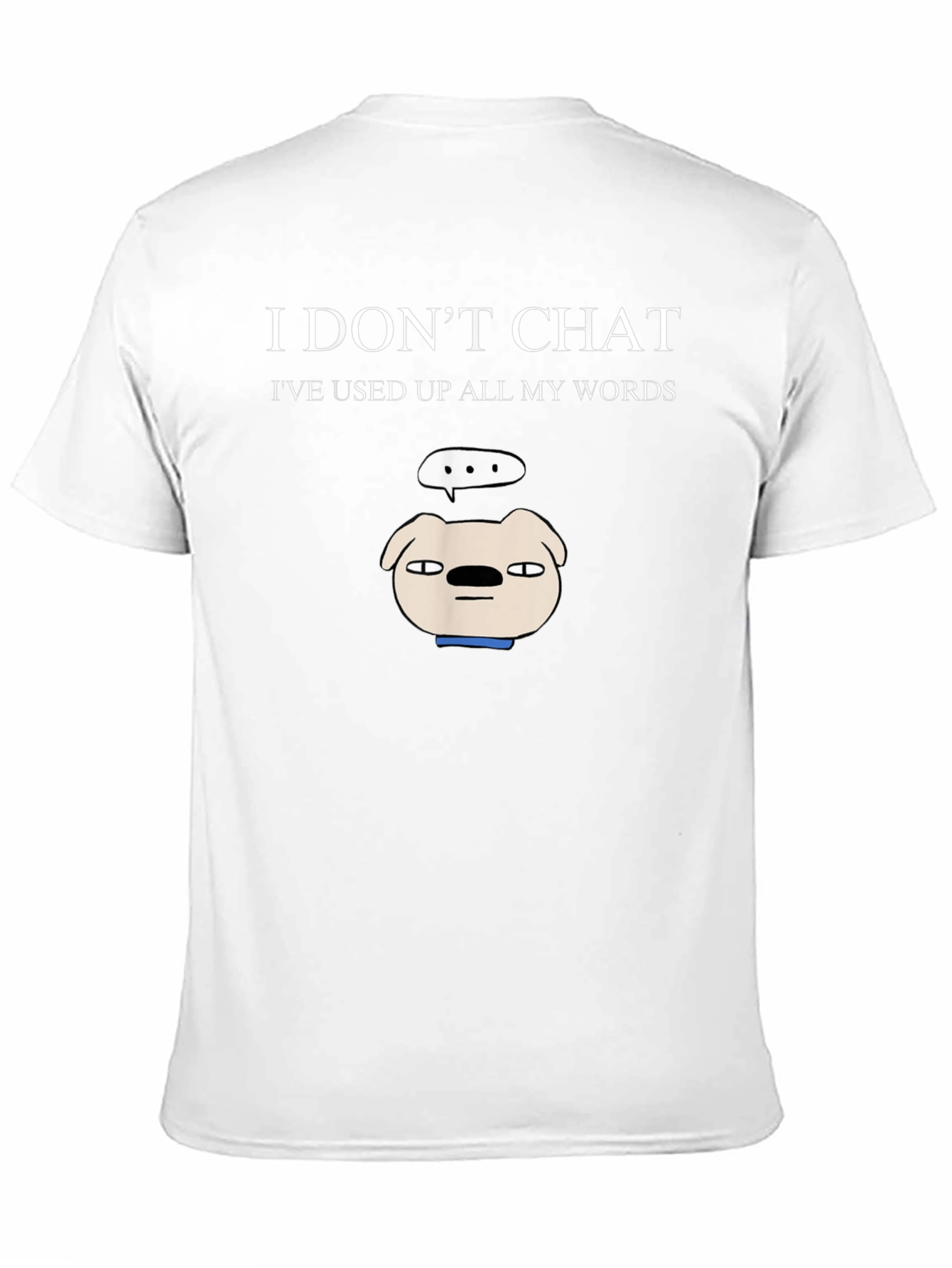 Black Funny "I Don't Chat" Graphic T-Shirt view 11