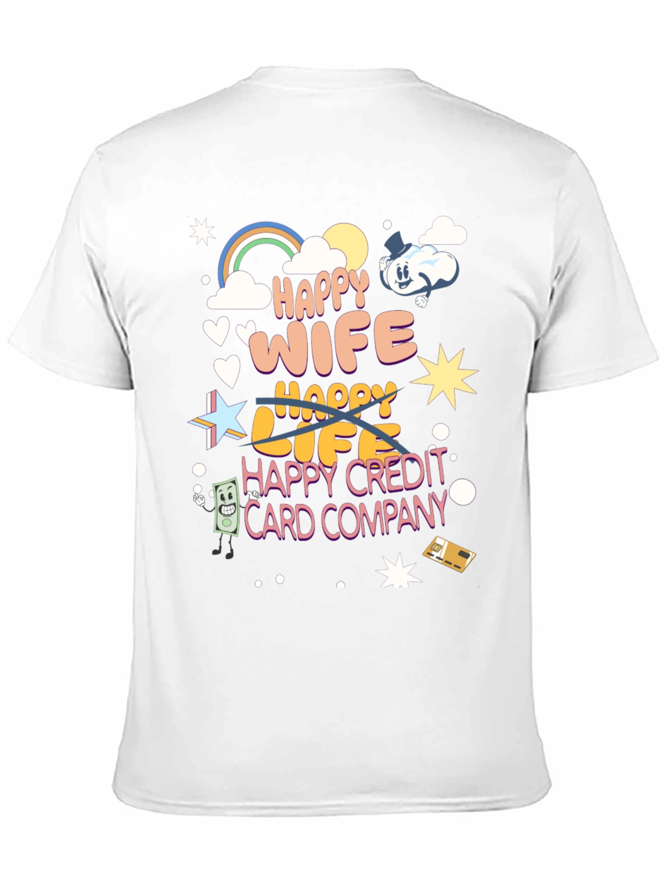 Black Happy Wife Happy Life T-Shirt view 11