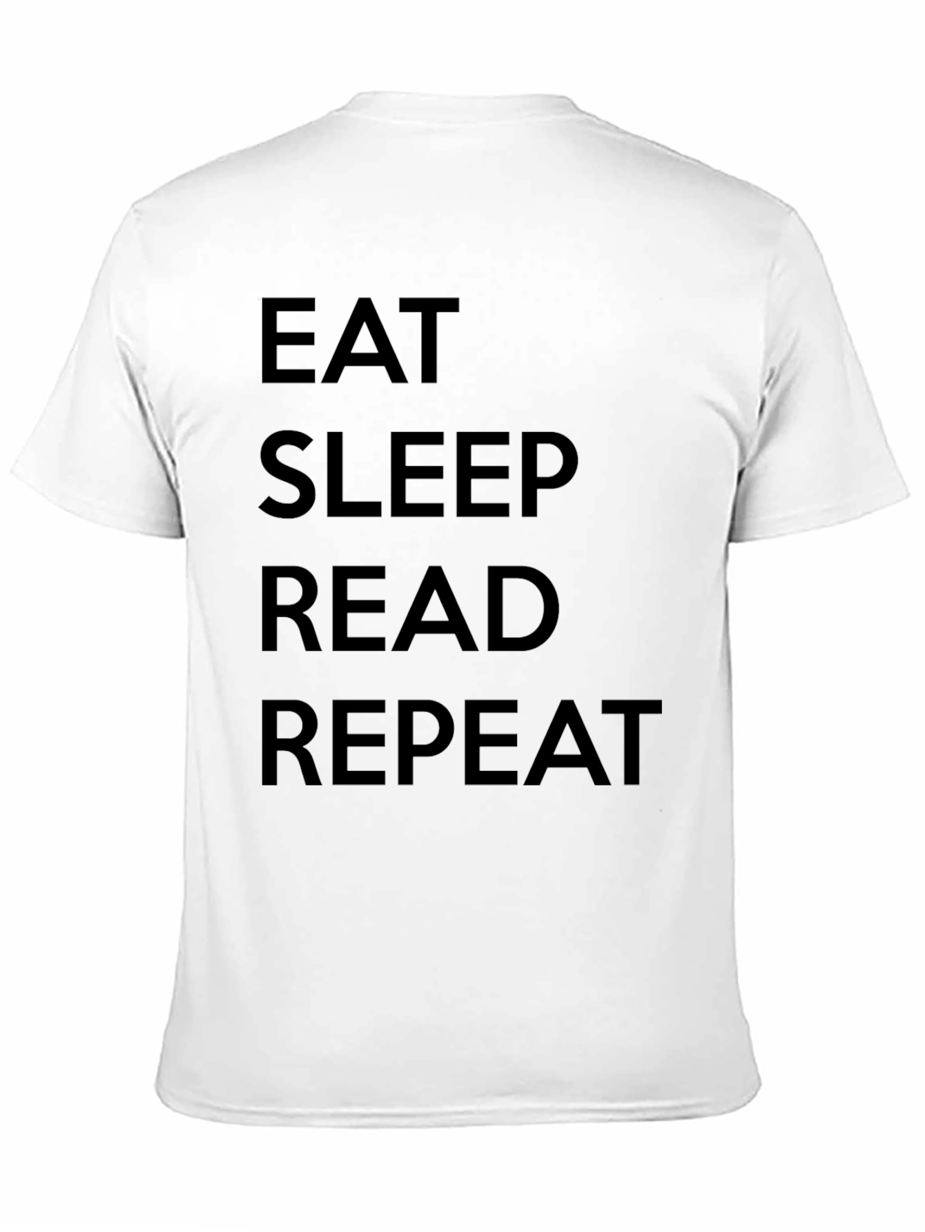 Black Eat Sleep Read Repeat Graphic Tee view 11