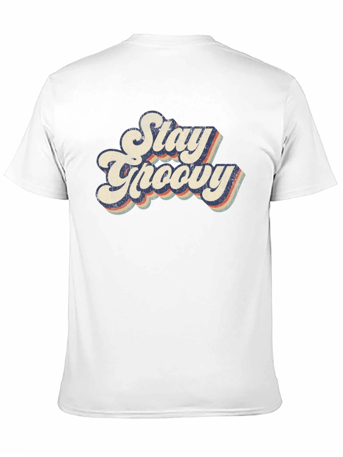 Black Stay Groovy Retro T-Shirt - Vintage Style Tee view 11