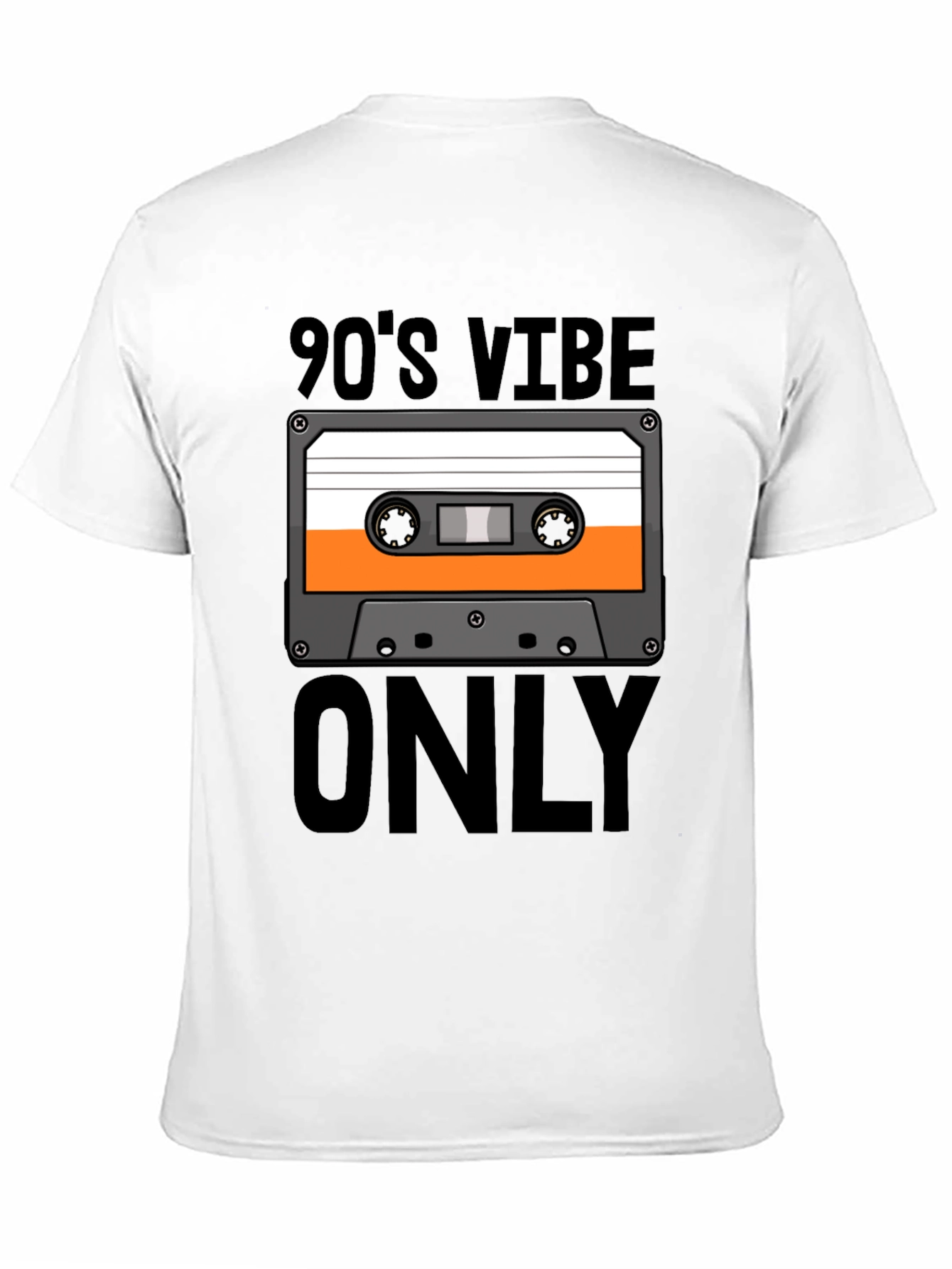 Black 90's Vibe Only Cassette Tape T-Shirt - Retro Style Tee view 11