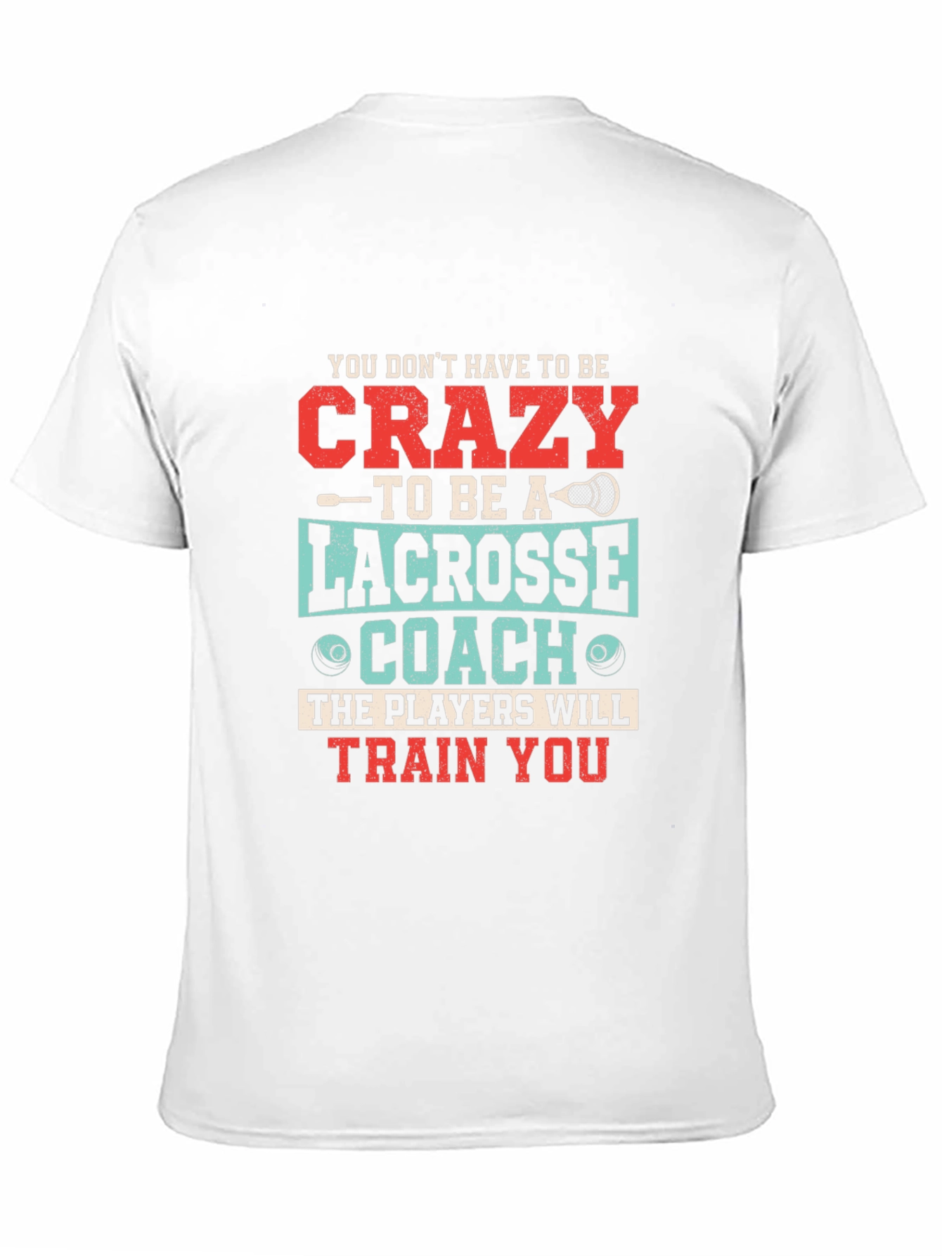Black Crazy Lacrosse Coach T-Shirt view 11