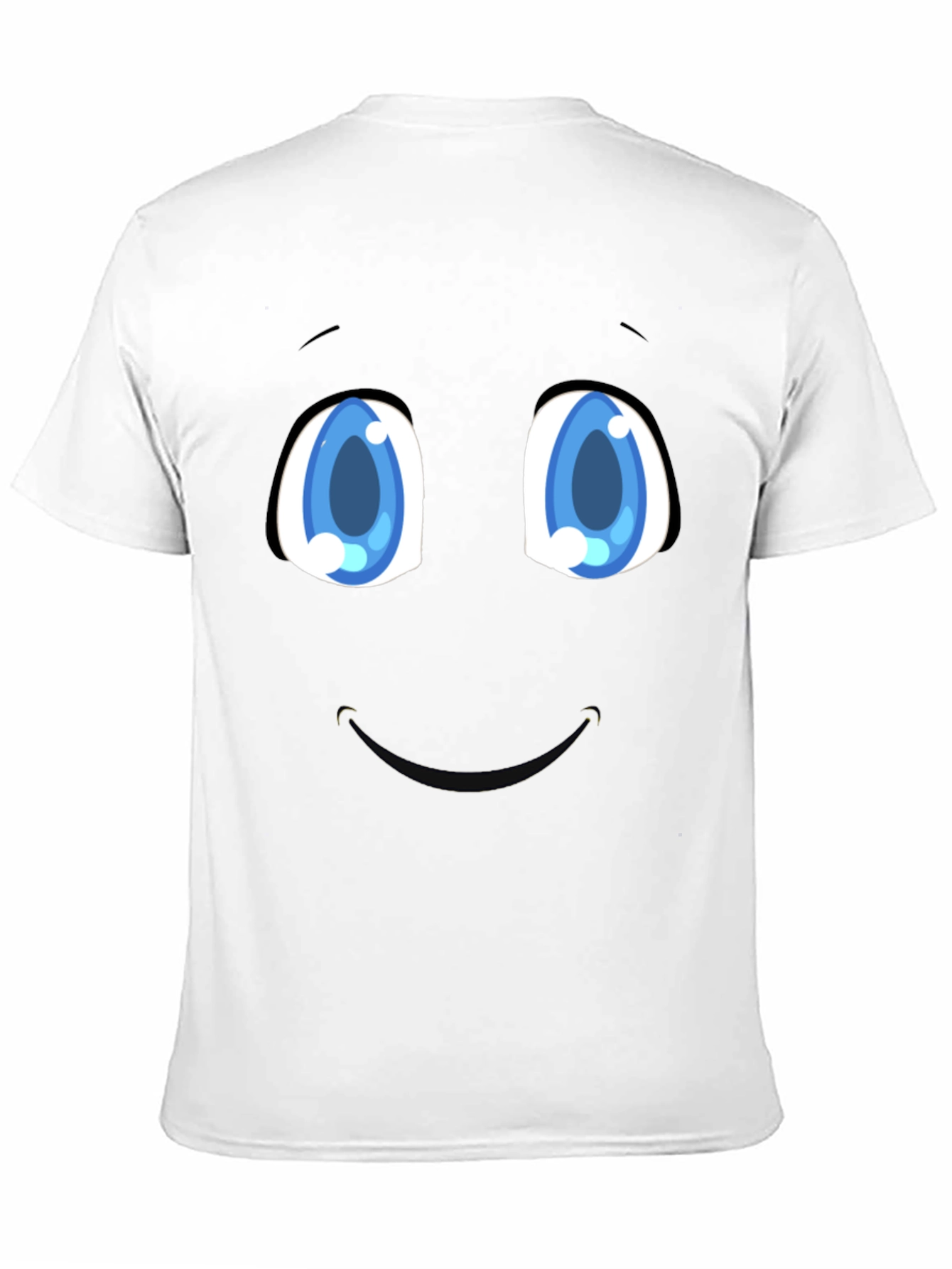 Black Funny Cartoon Face Black T-Shirt view 11