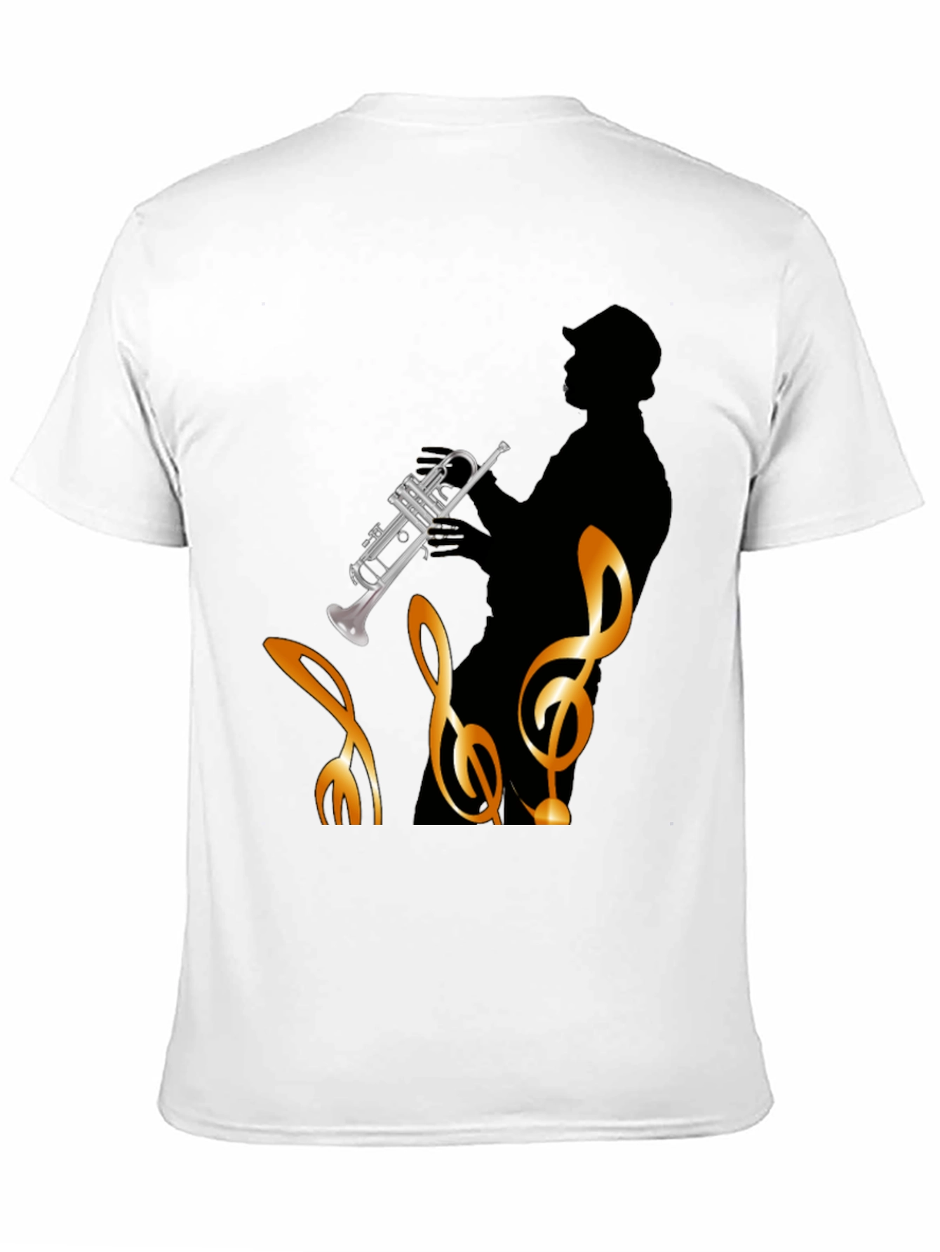 Black Jazz Musician Graphic T-Shirt - Black Cotton Tee view 11