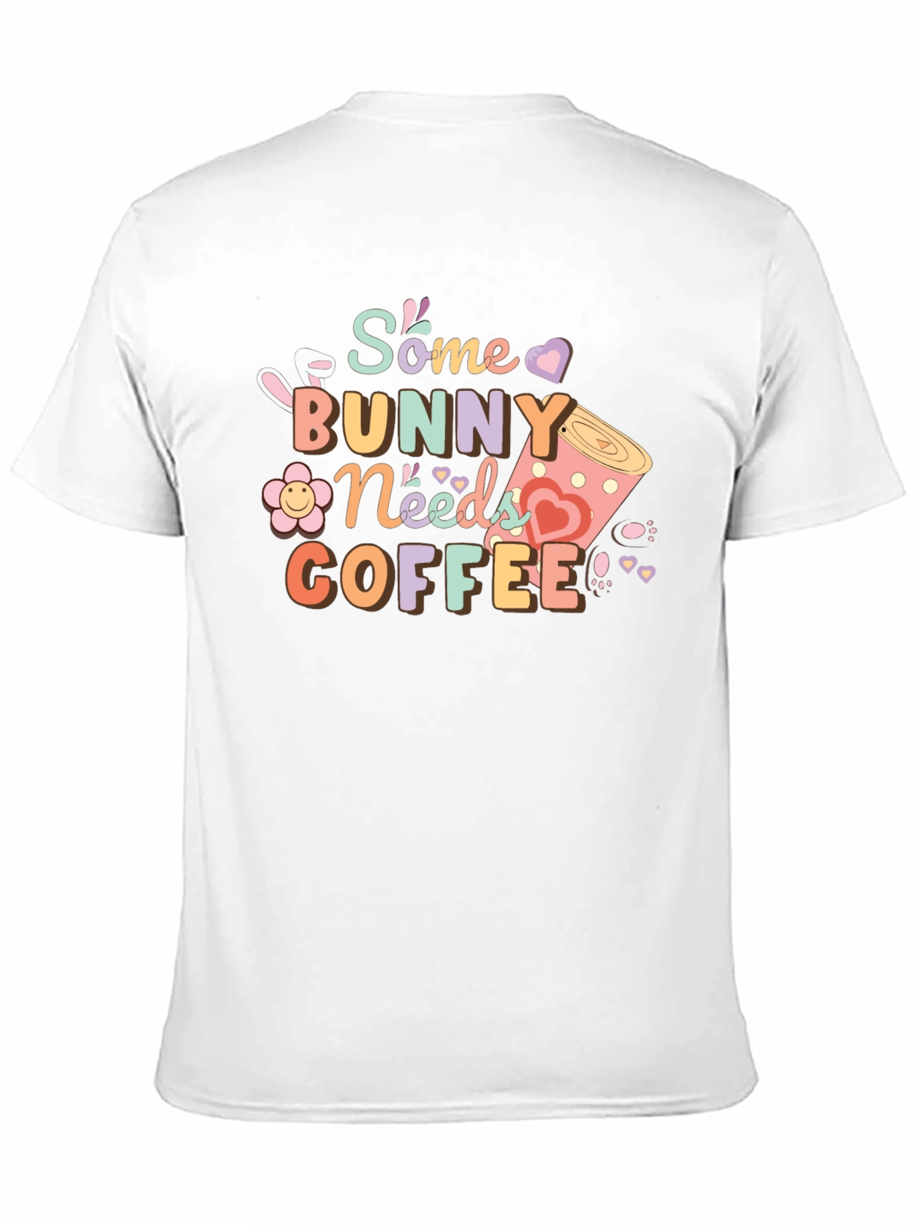 Black Some Bunny Needs Coffee T-Shirt - Black view 11