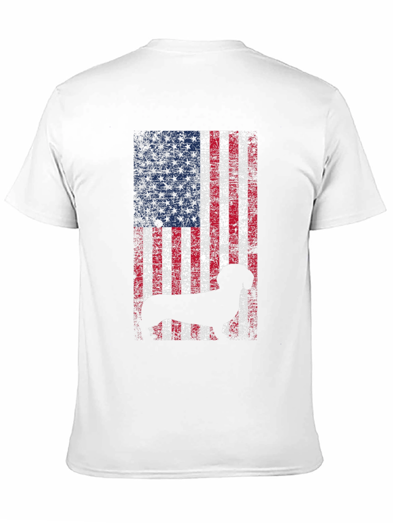 Black Patriotic Dog USA Flag T-Shirt view 11
