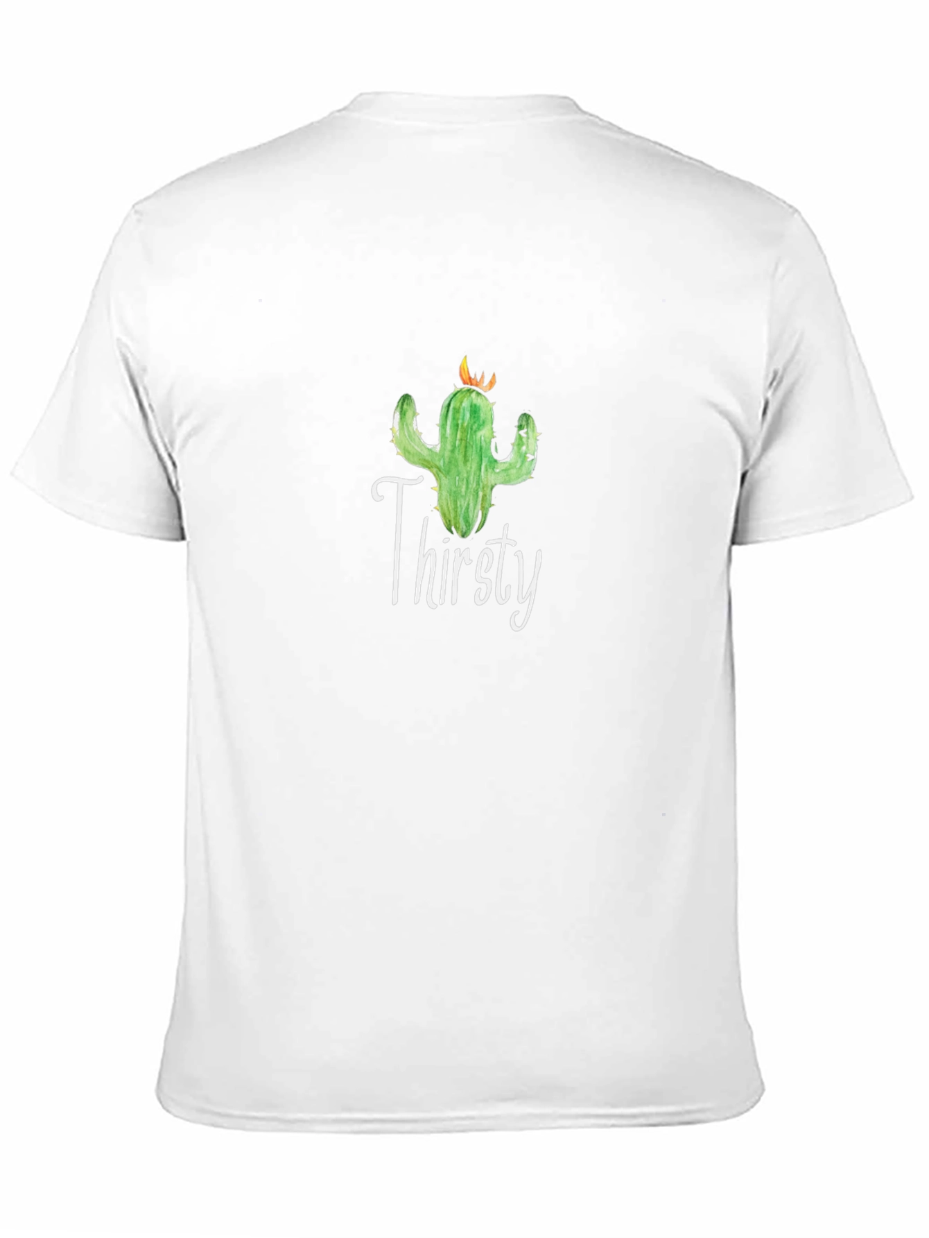 Black Thirsty Cactus Graphic Tee - Cool Black T-Shirt view 11