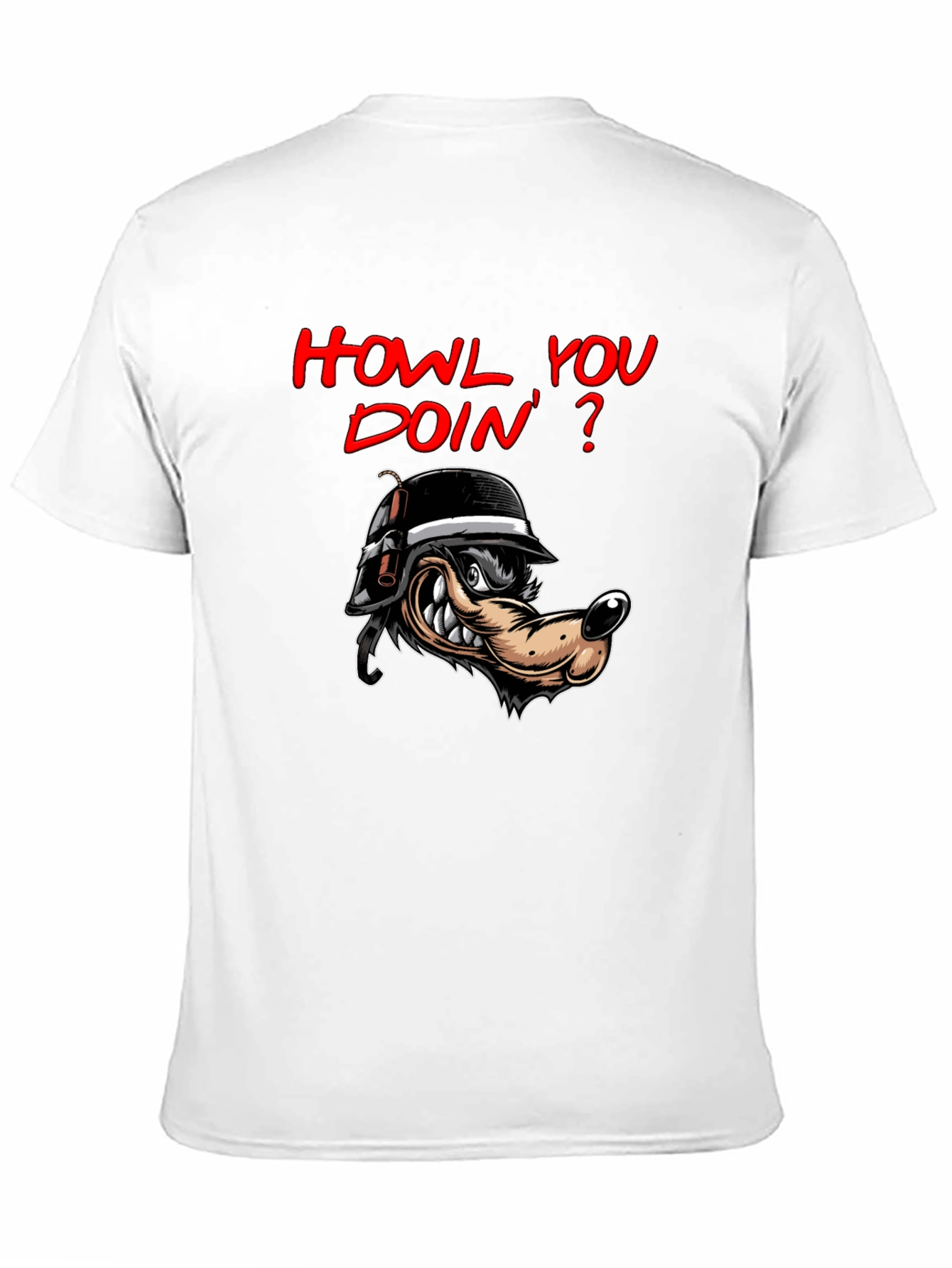 Black Howl You Doin' T-Shirt view 11