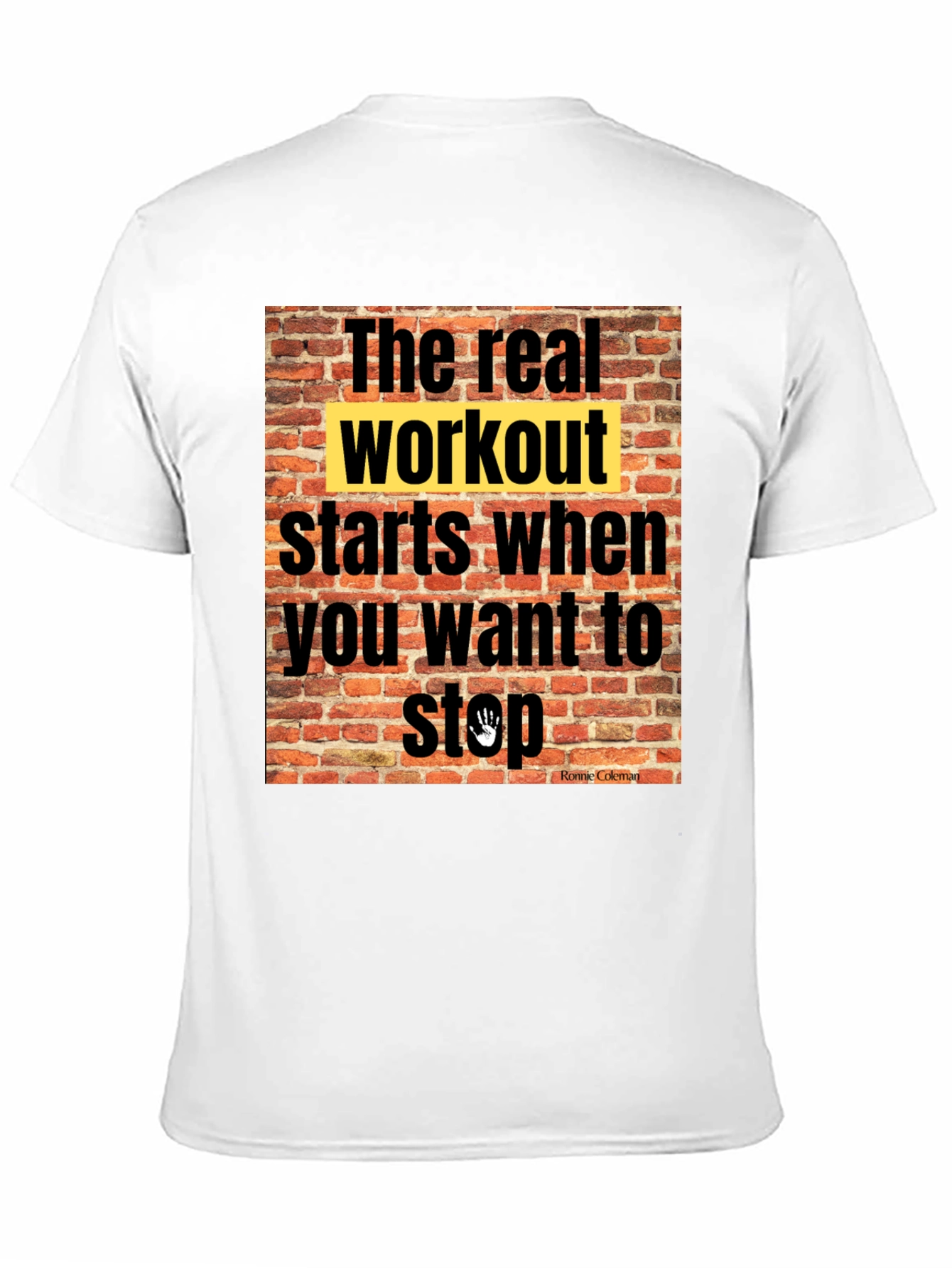 Black Workout Motivation T-Shirt: The Real Workout view 11