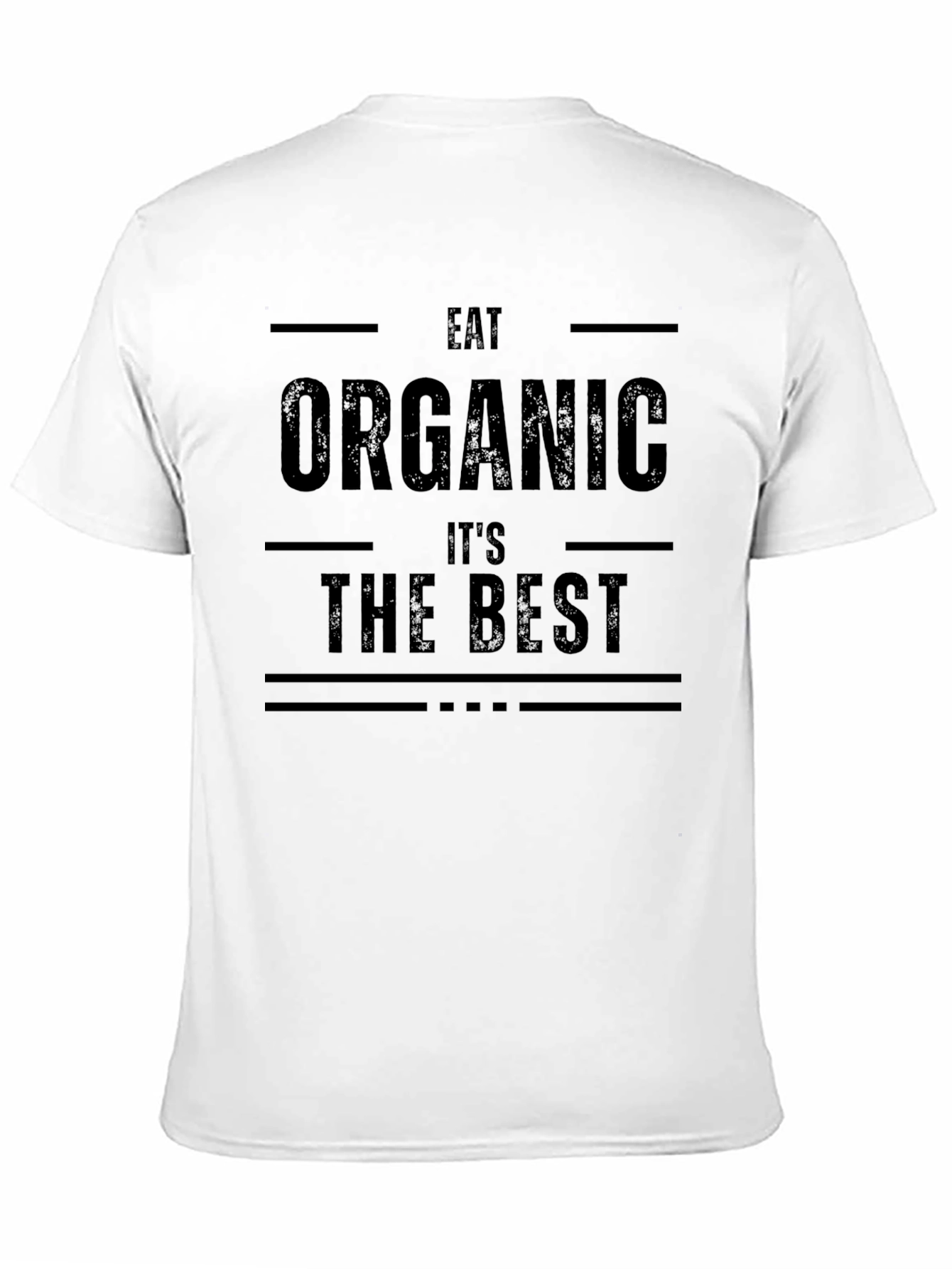 Black Eat Organic T-Shirt - Men's Black Graphic Tee view 11