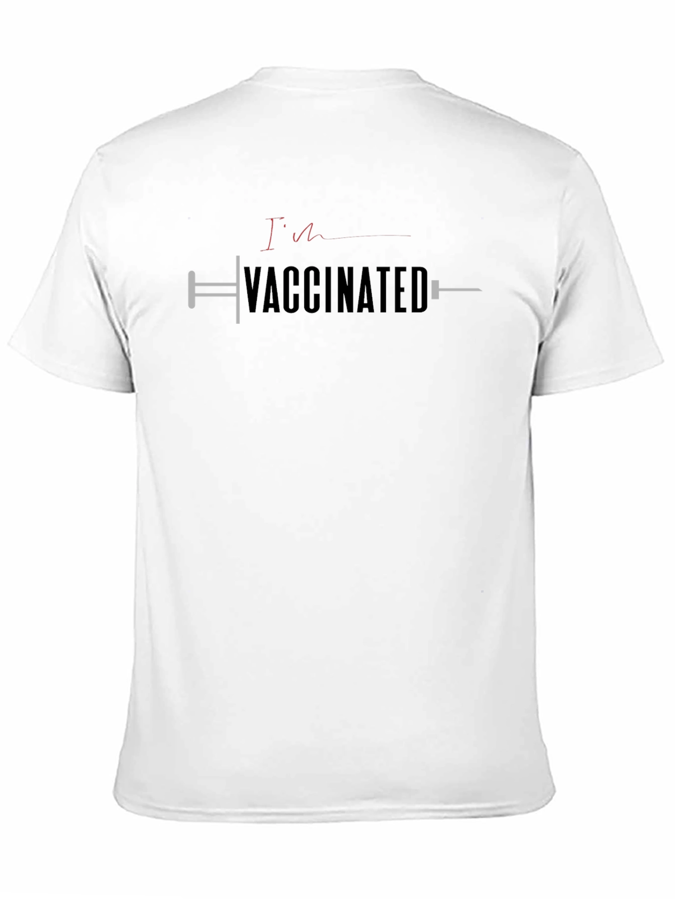 Black Vaccinated Syringe T-Shirt - Pro Vaccine view 11