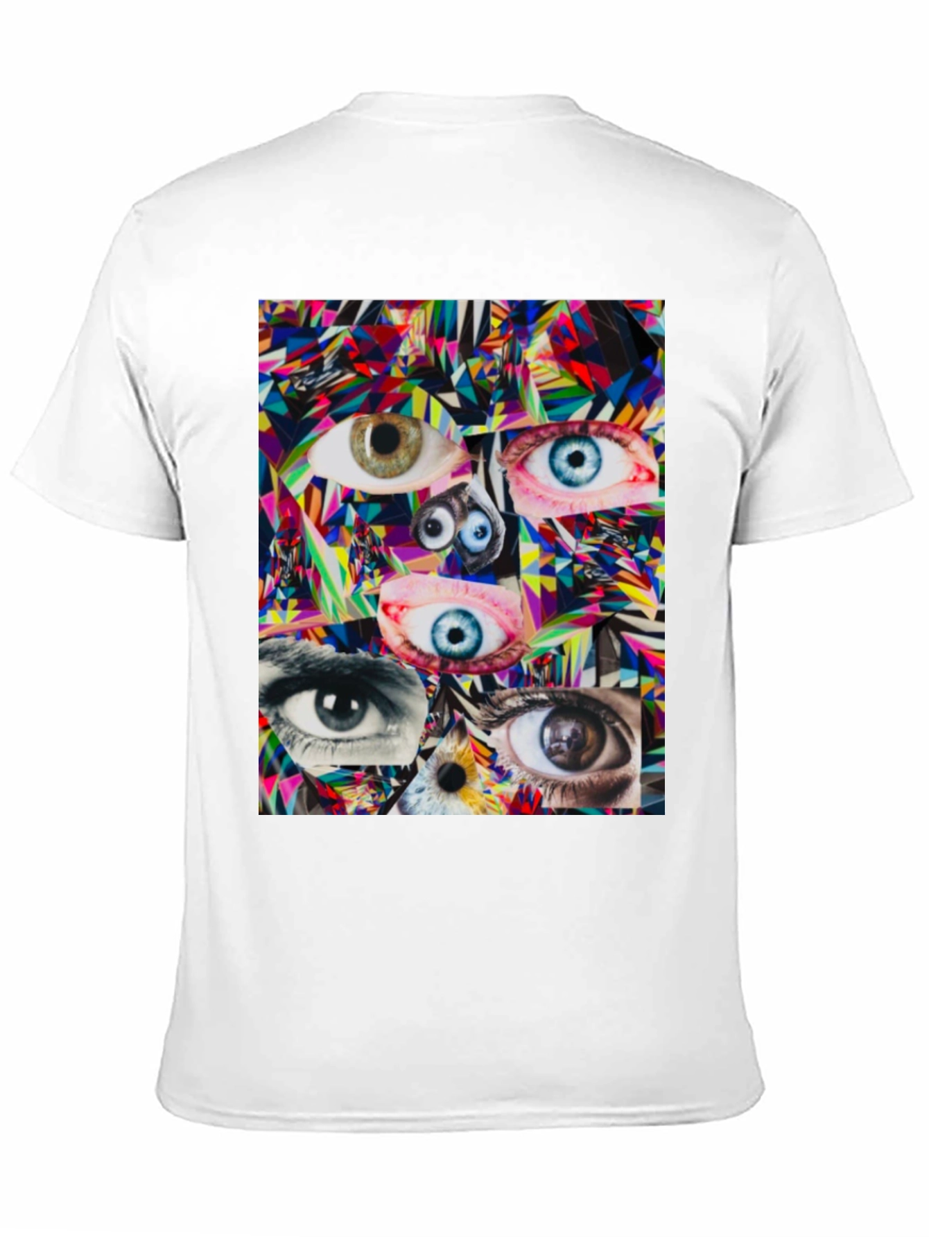 Black Eye Collage Graphic Tee - Black Unisex T-Shirt view 11