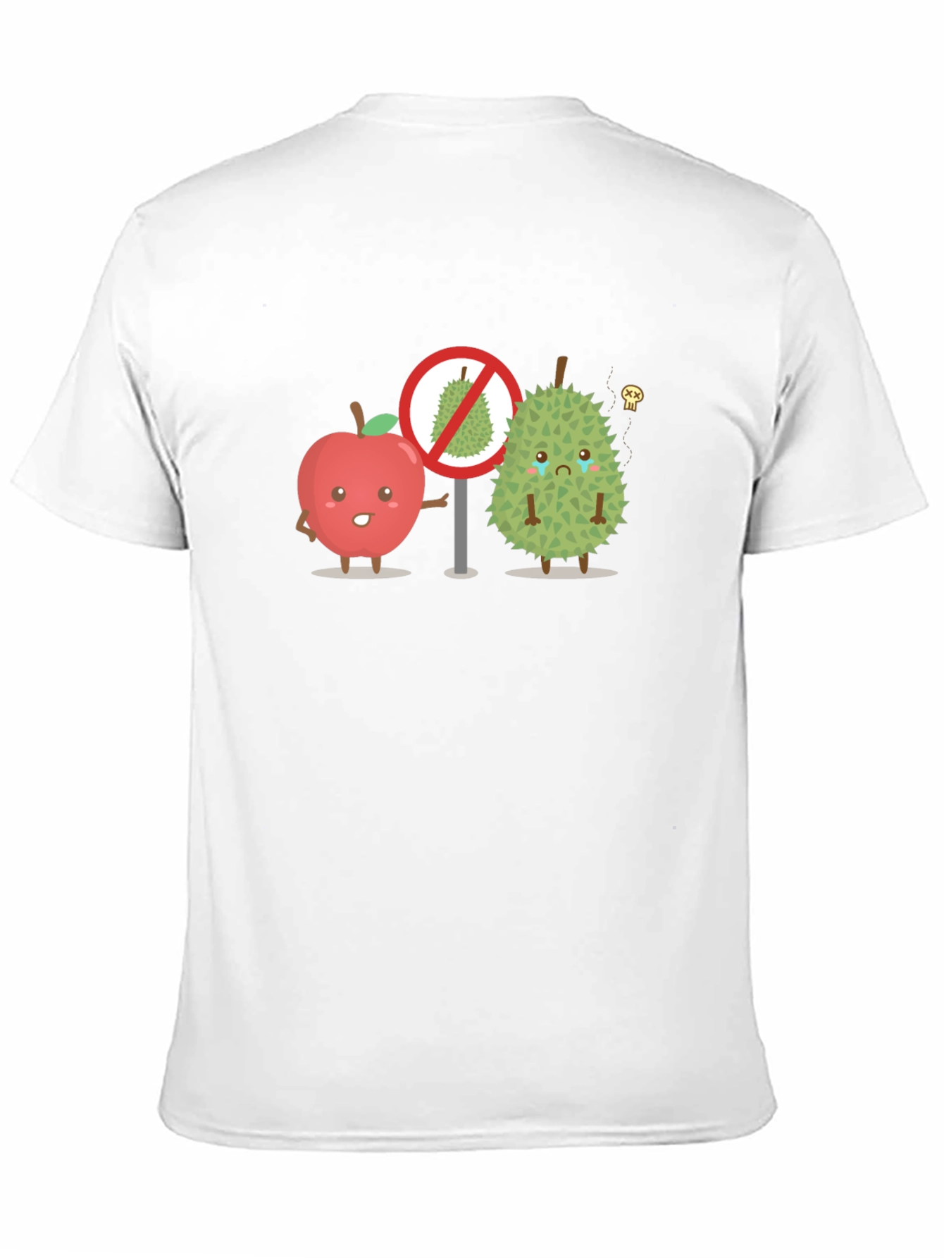 Black Funny Apple & Durian Graphic T-Shirt view 11