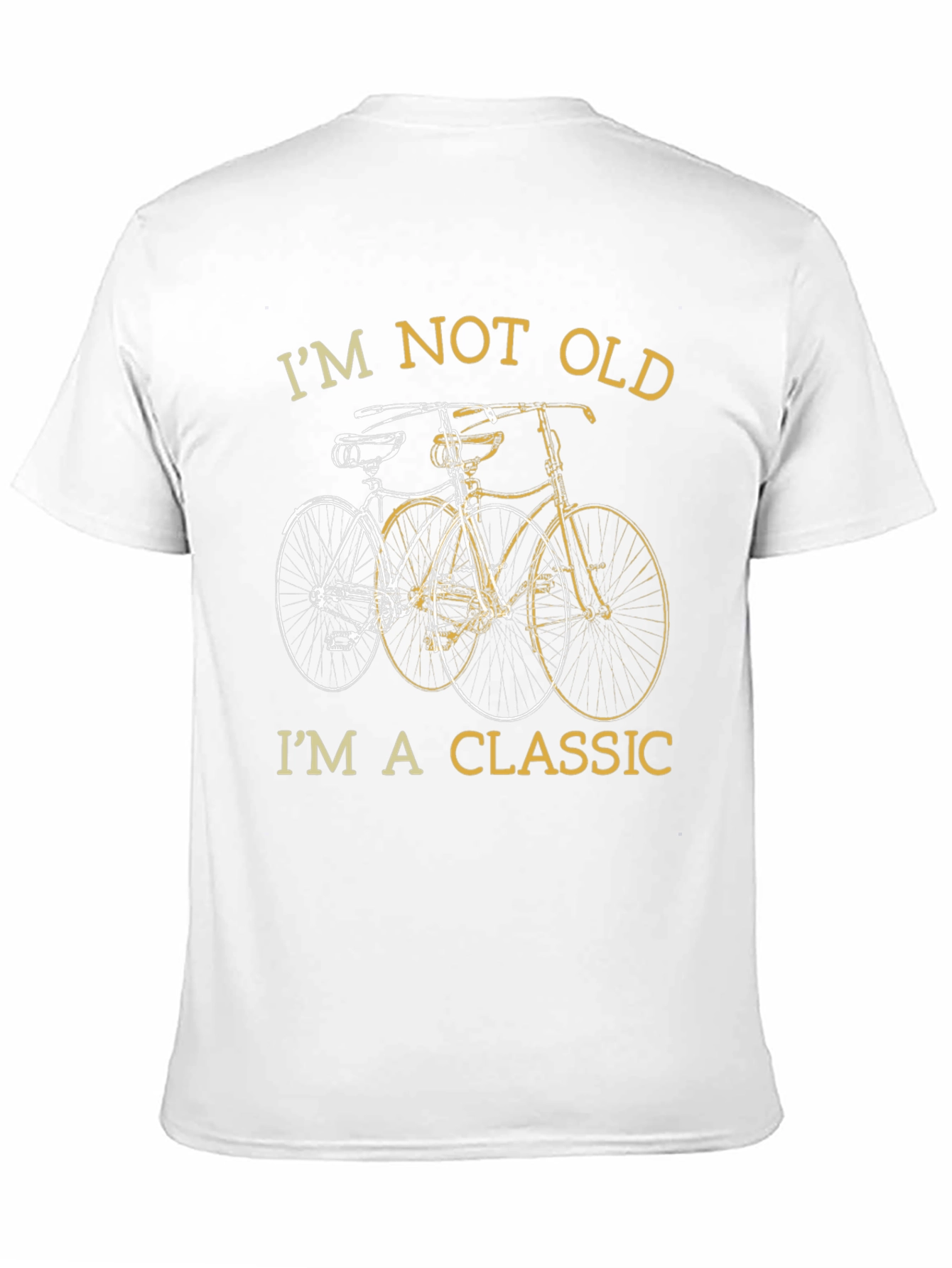 Black Classic Bicycle T-Shirt - "I'm Not Old, I'm A Classic" view 11