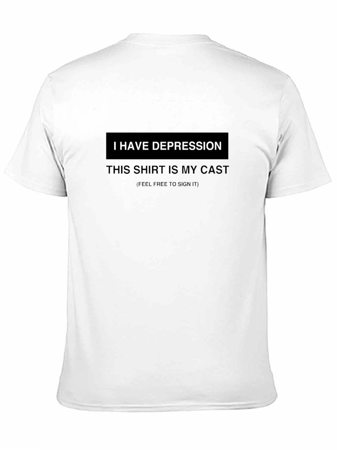 Black Depression Awareness T-Shirt - My Cast view 11