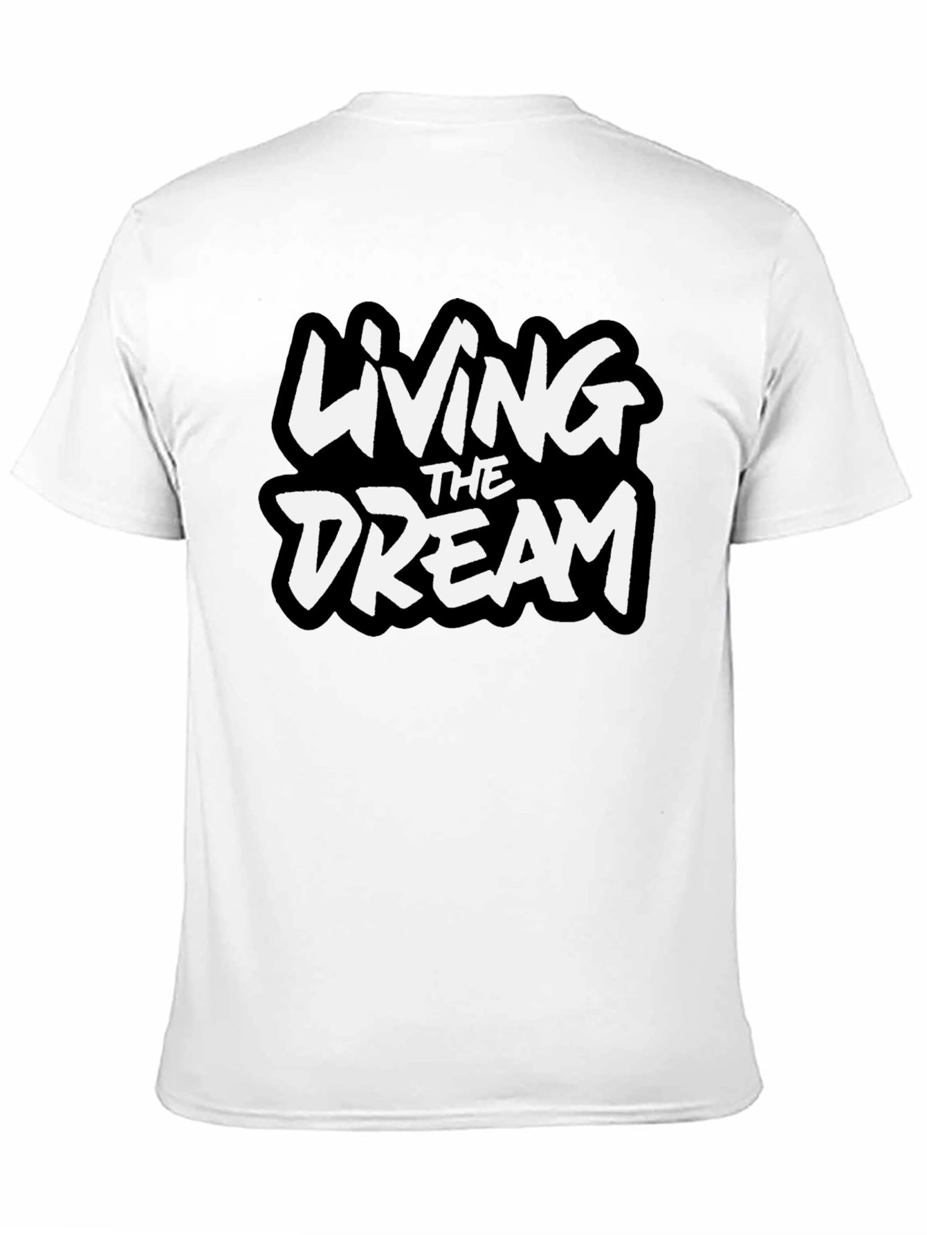 Black Living The Dream Graphic Tee - Black Cotton Blend view 11