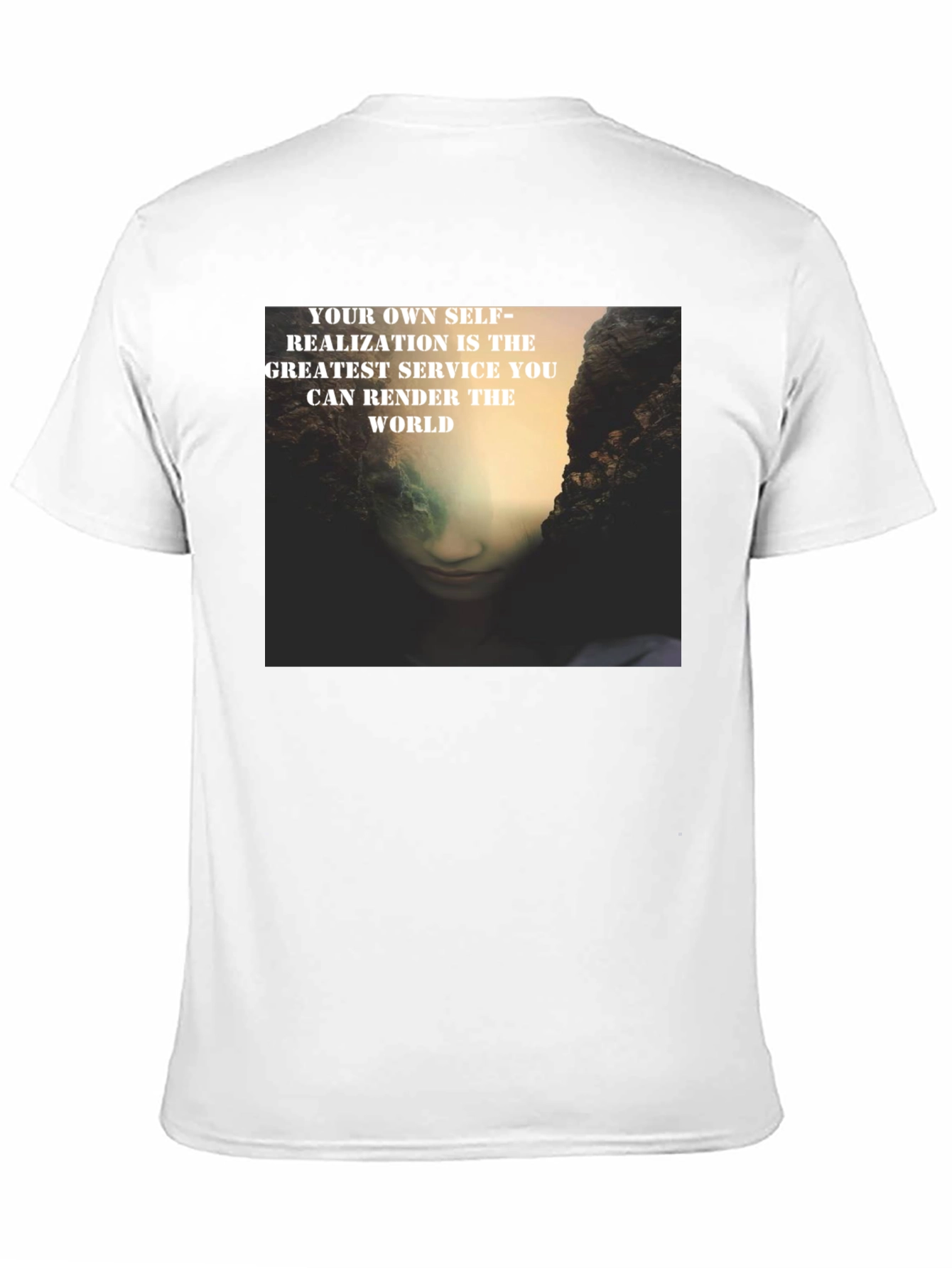 Black Self-Realization Graphic Print T-Shirt view 11