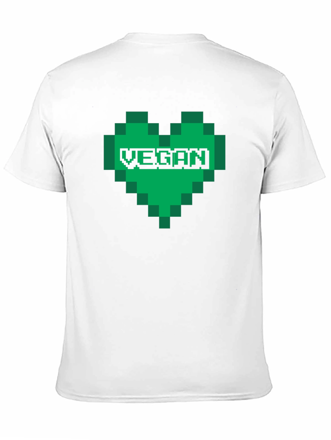 Black Vegan Pixel Heart T-Shirt view 11