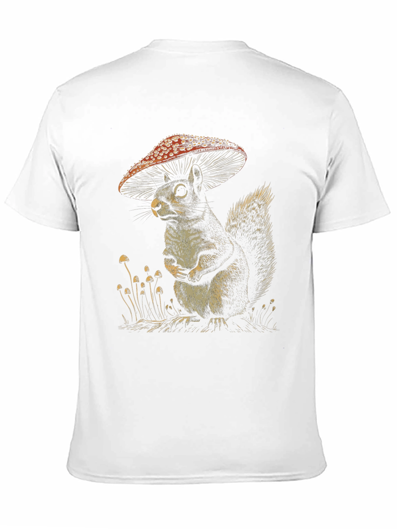 Black Mushroom Squirrel T-Shirt - Fun Graphic Tee view 11