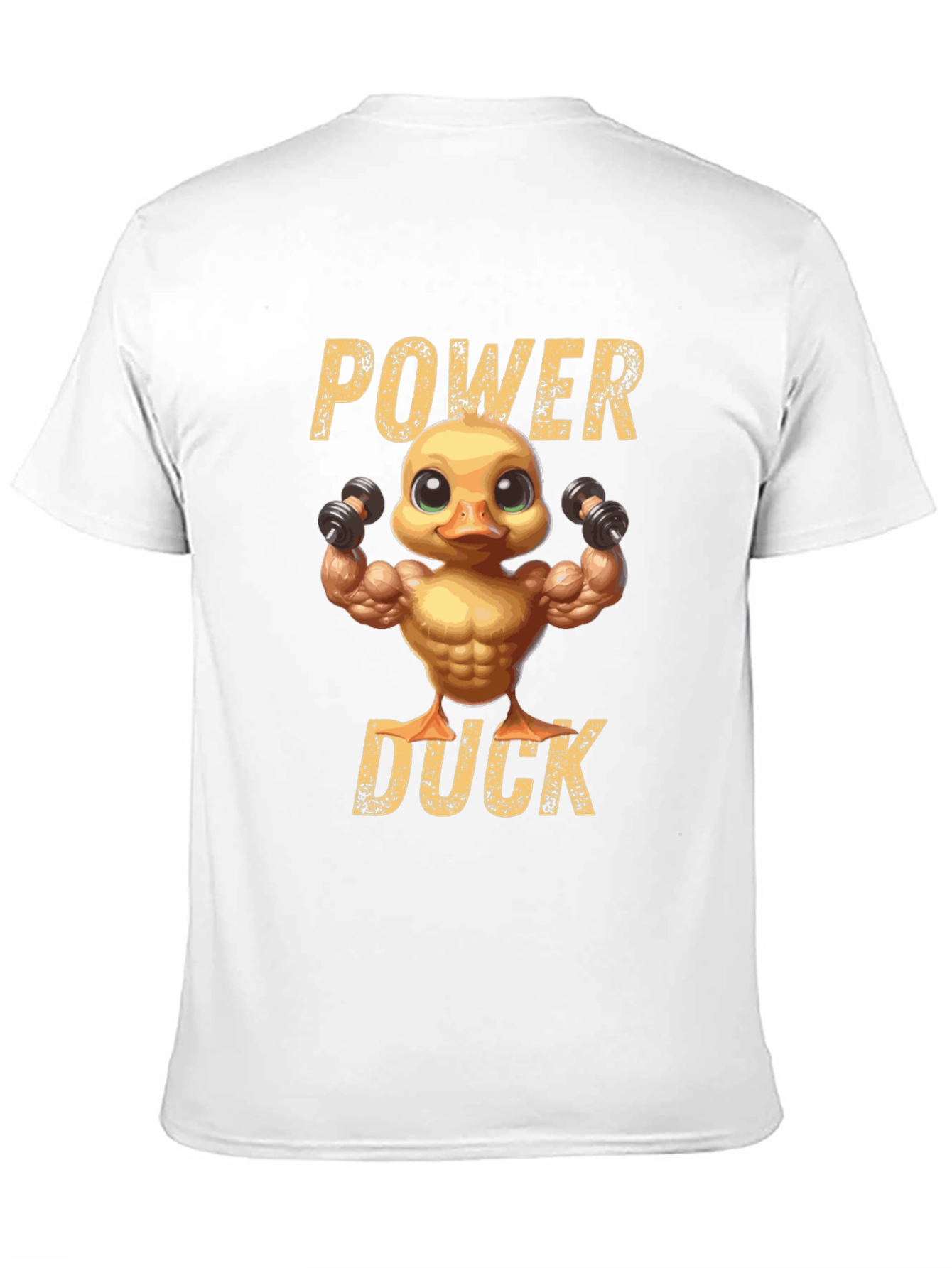 Black Power Duck Graphic T-Shirt - Fitness Humor Tee view 11