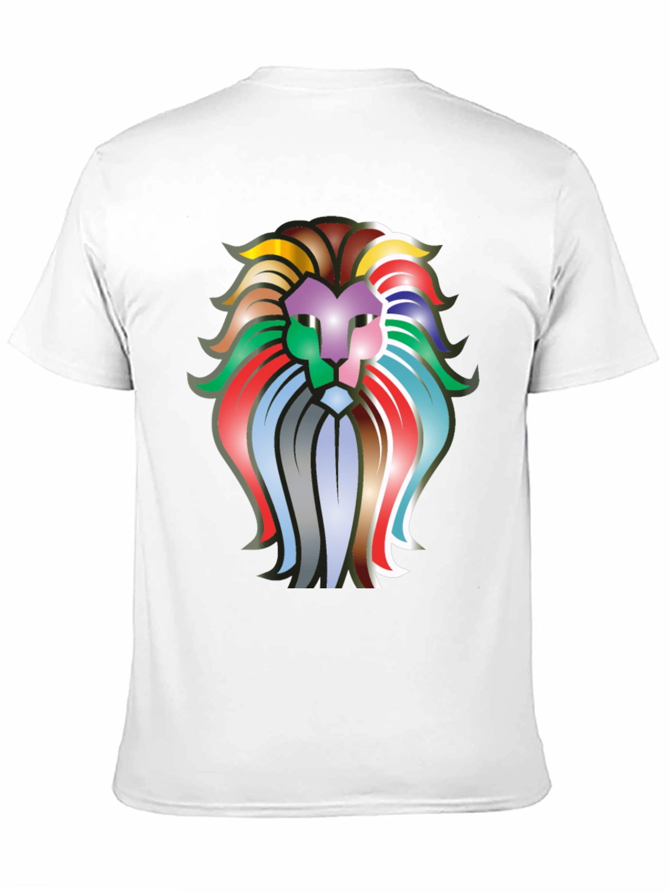 Black Colorful Lion Graphic T-Shirt - Bold Statement Tee view 11