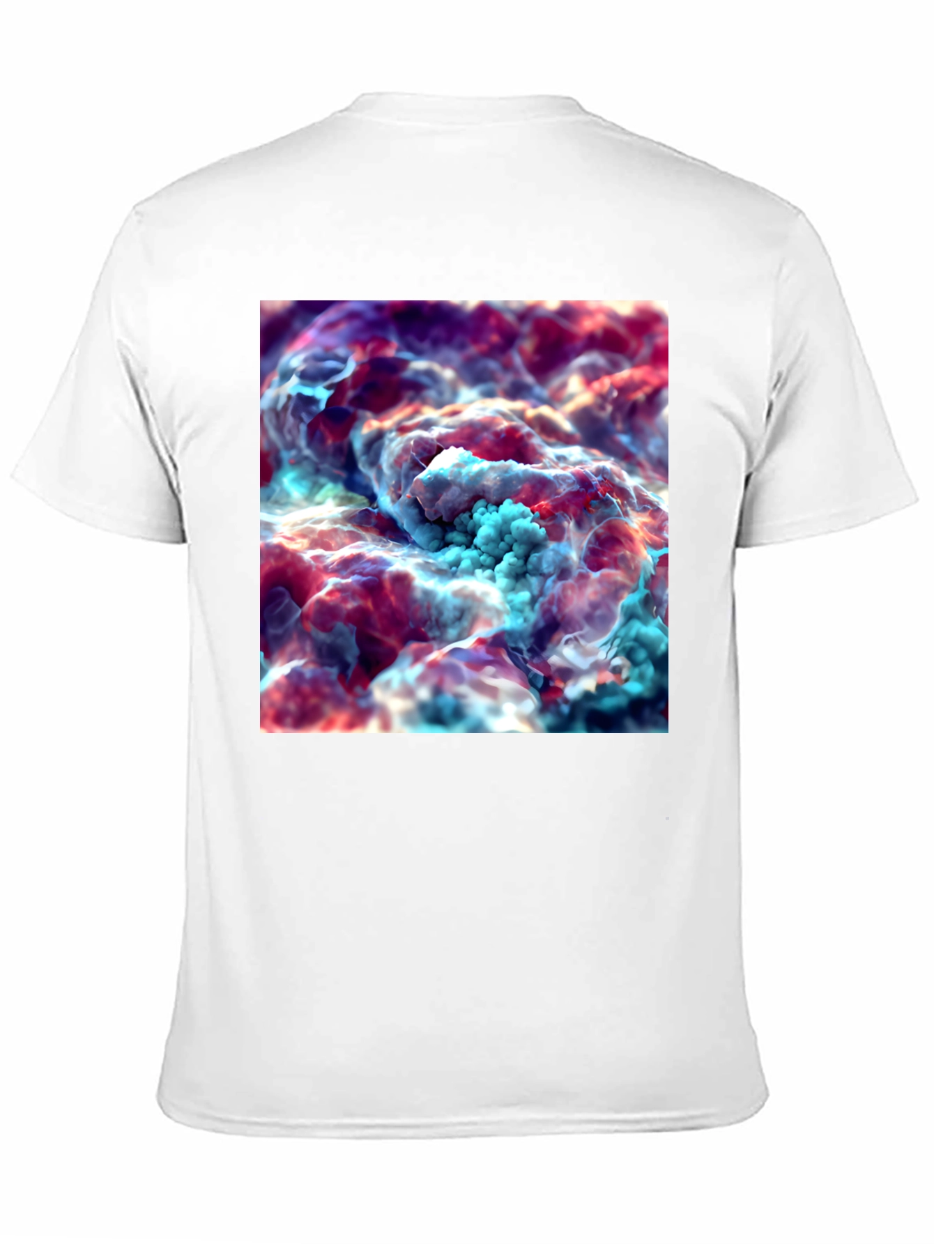 Black Abstract Cloudscape Graphic Tee - Unisex Black T-Shirt view 11