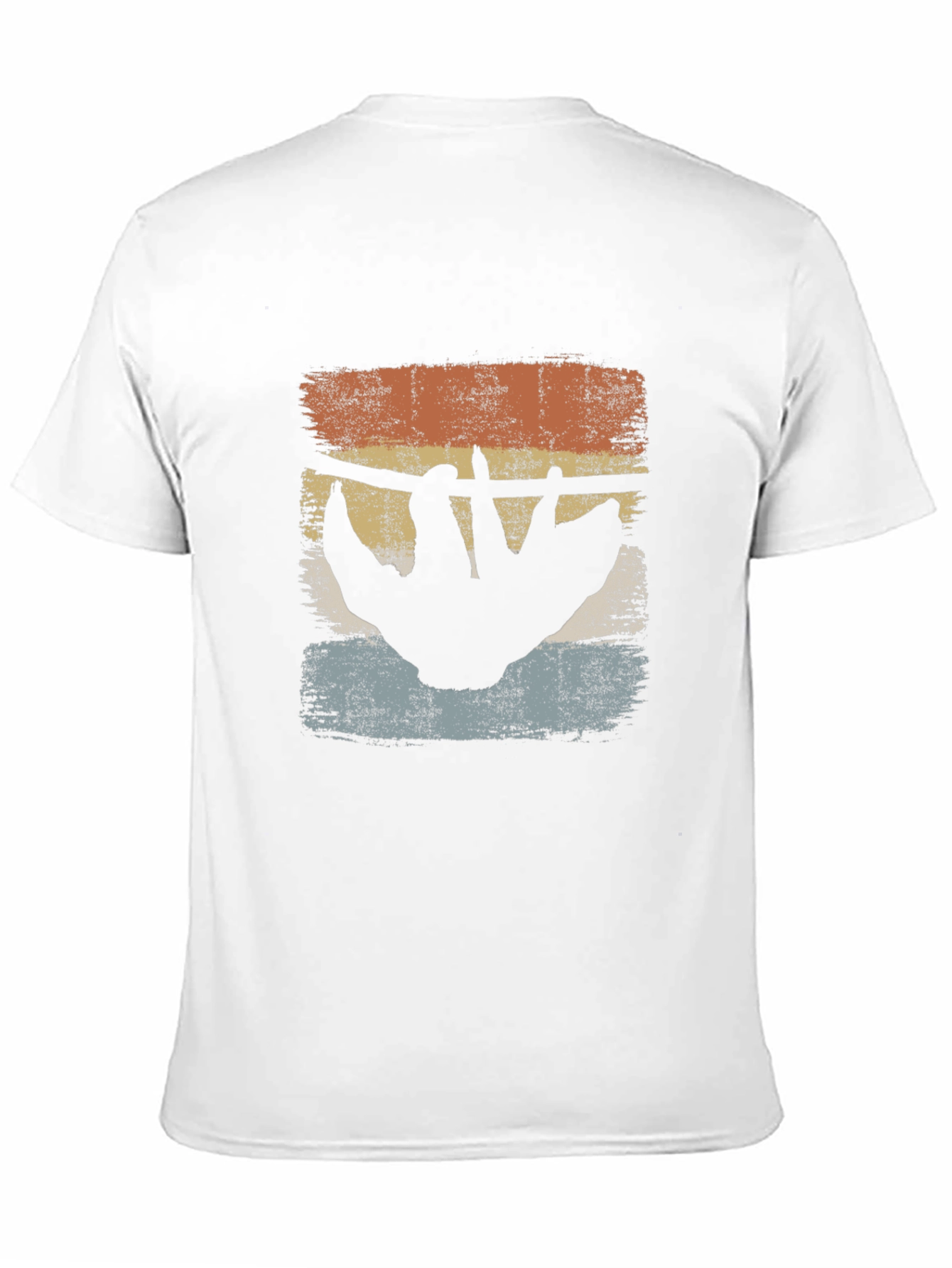 Black Retro Sloth Hangin' Around T-Shirt view 11