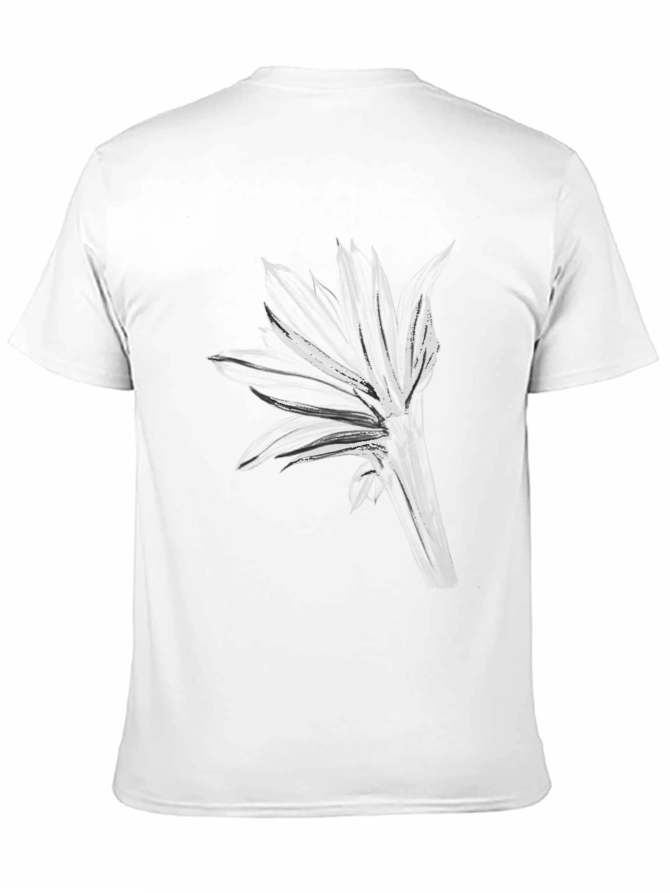 Black Abstract Floral Graphic Black T-Shirt view 11