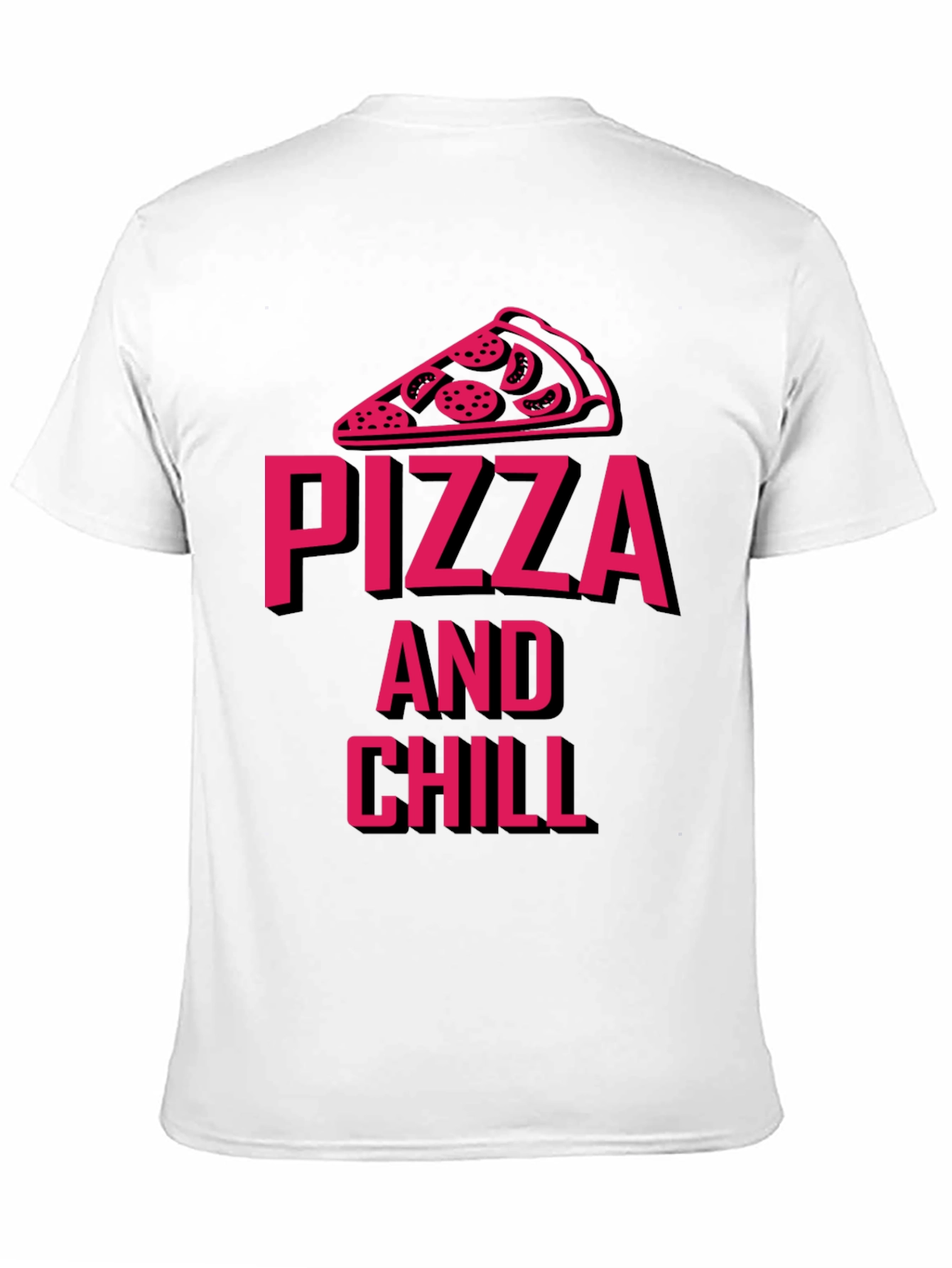 Black Pizza and Chill Graphic Tee - Unisex view 11
