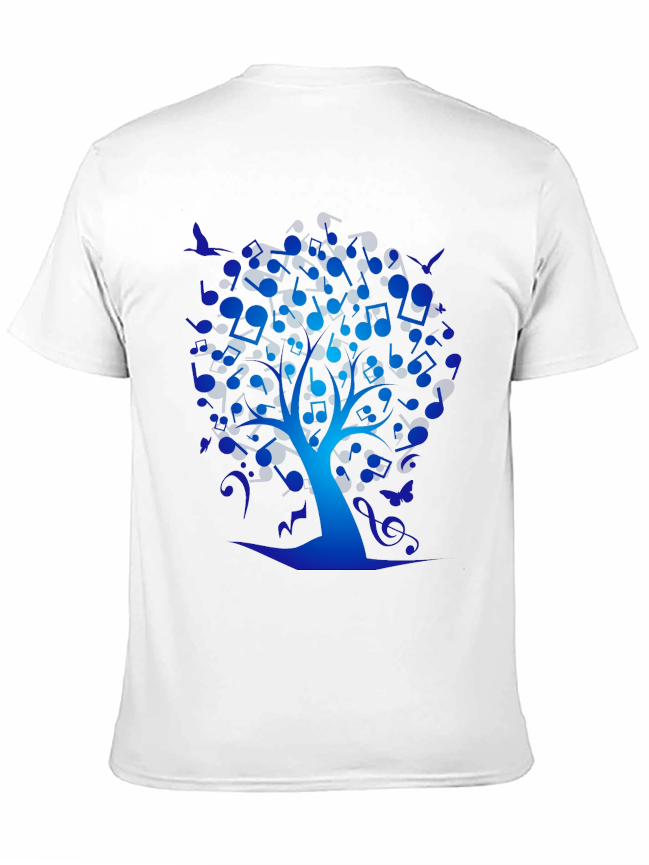 Black Musical Tree Graphic Tee - Black Cotton T-Shirt view 11