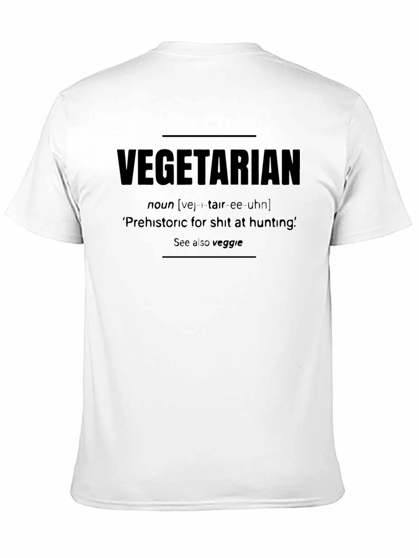 Black Vegetarian Definition Graphic T-Shirt view 11