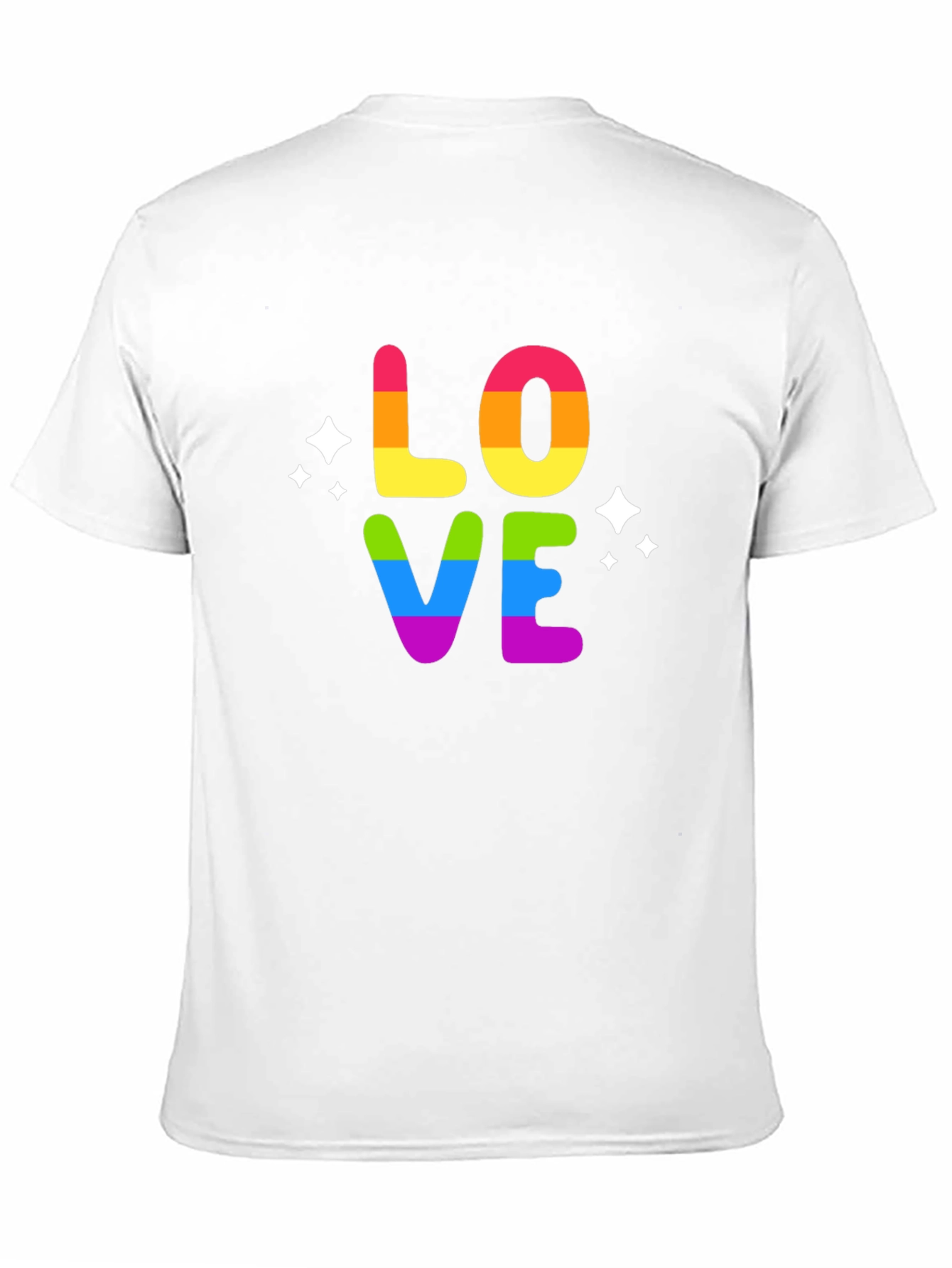 Black Rainbow LOVE Graphic T-Shirt view 11