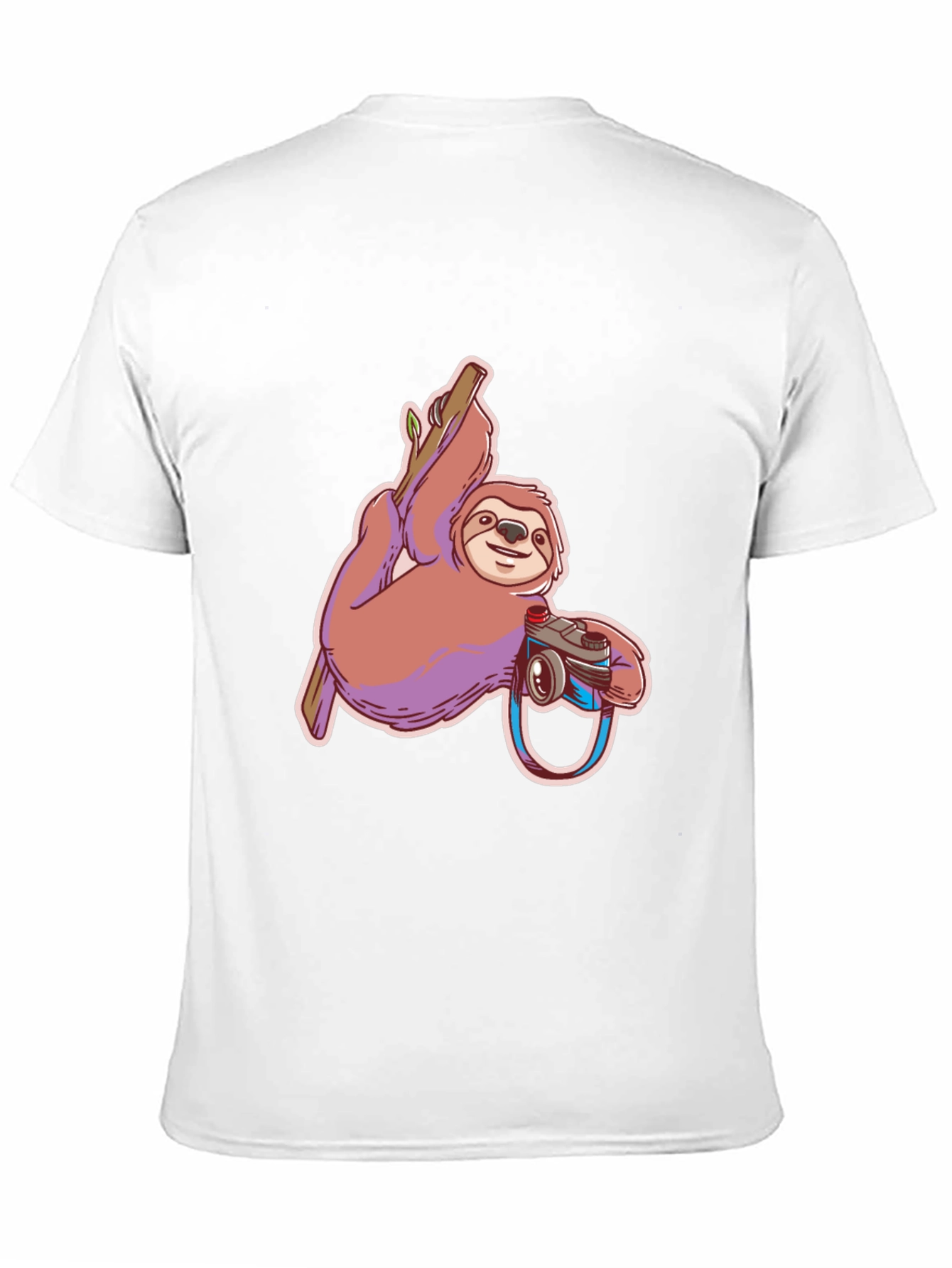 Black Sloth Photographer Graphic T-Shirt view 11