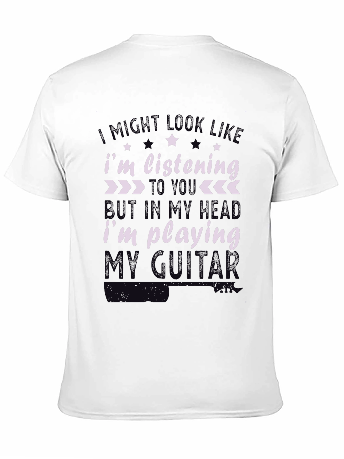 Black Musician T-Shirt: I'm Playing My Guitar view 11