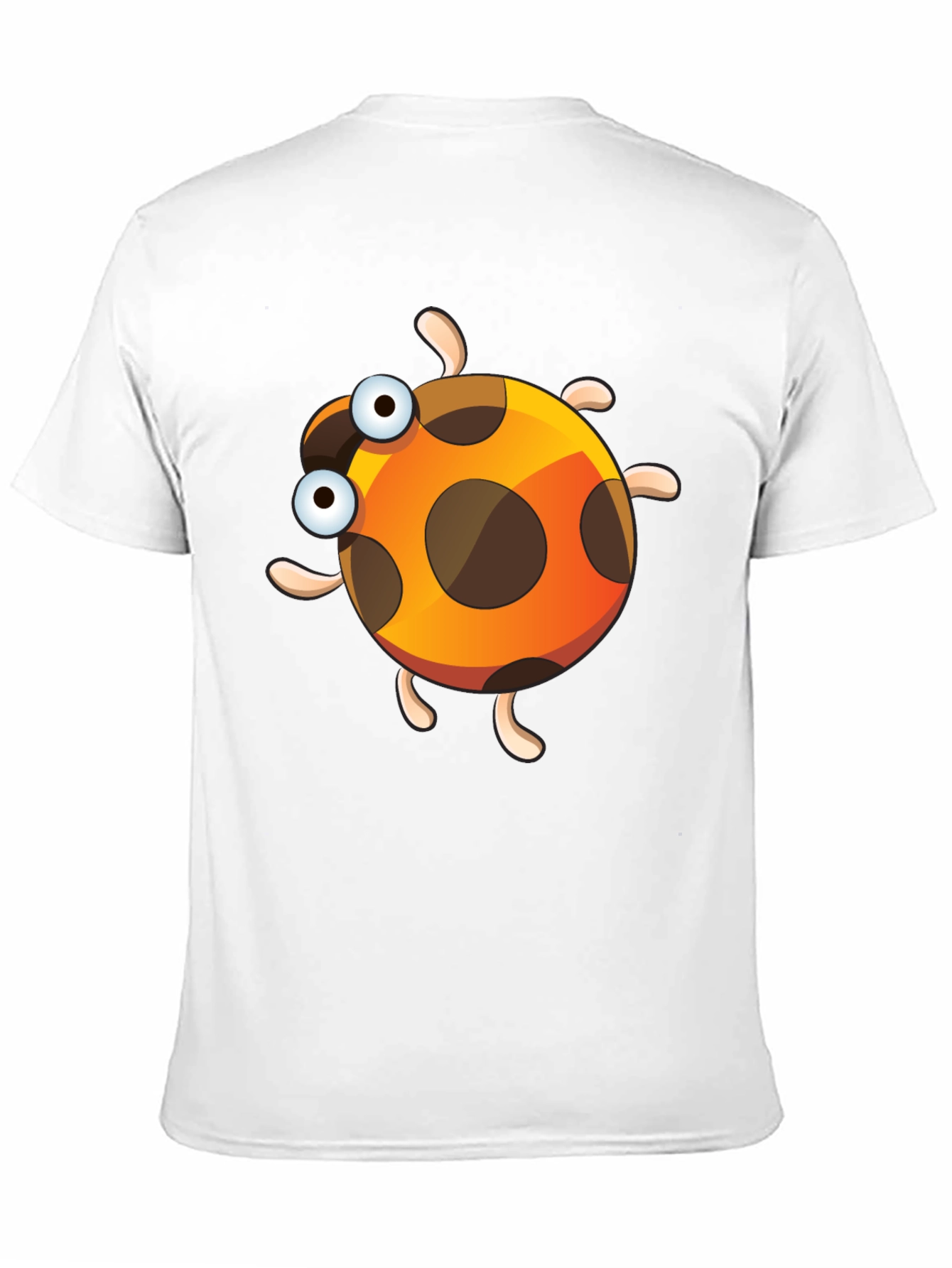 Black Cartoon Ladybug Graphic Tee - Fun & Unique Design view 11