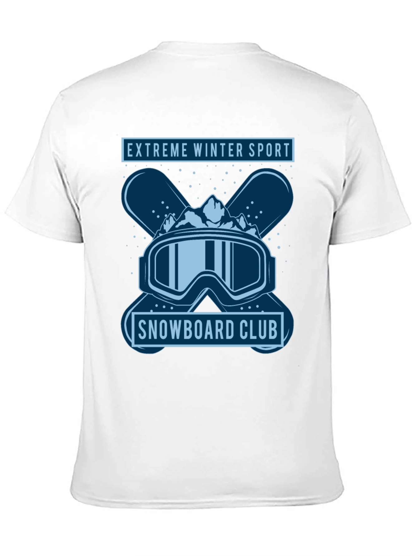 Black Extreme Winter Sport Snowboard Club Graphic Tee view 11