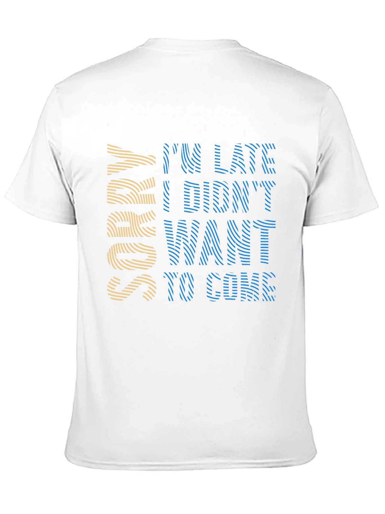 Black Funny I'm Late Graphic Tee - Soft Black Cotton T-Shirt view 11