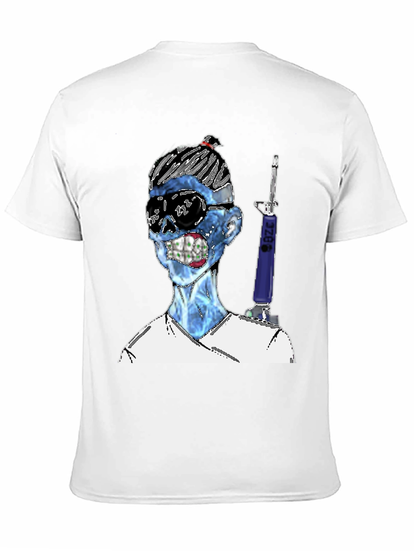 Black Zombie Nurse Graphic T-Shirt - Unique Design view 11