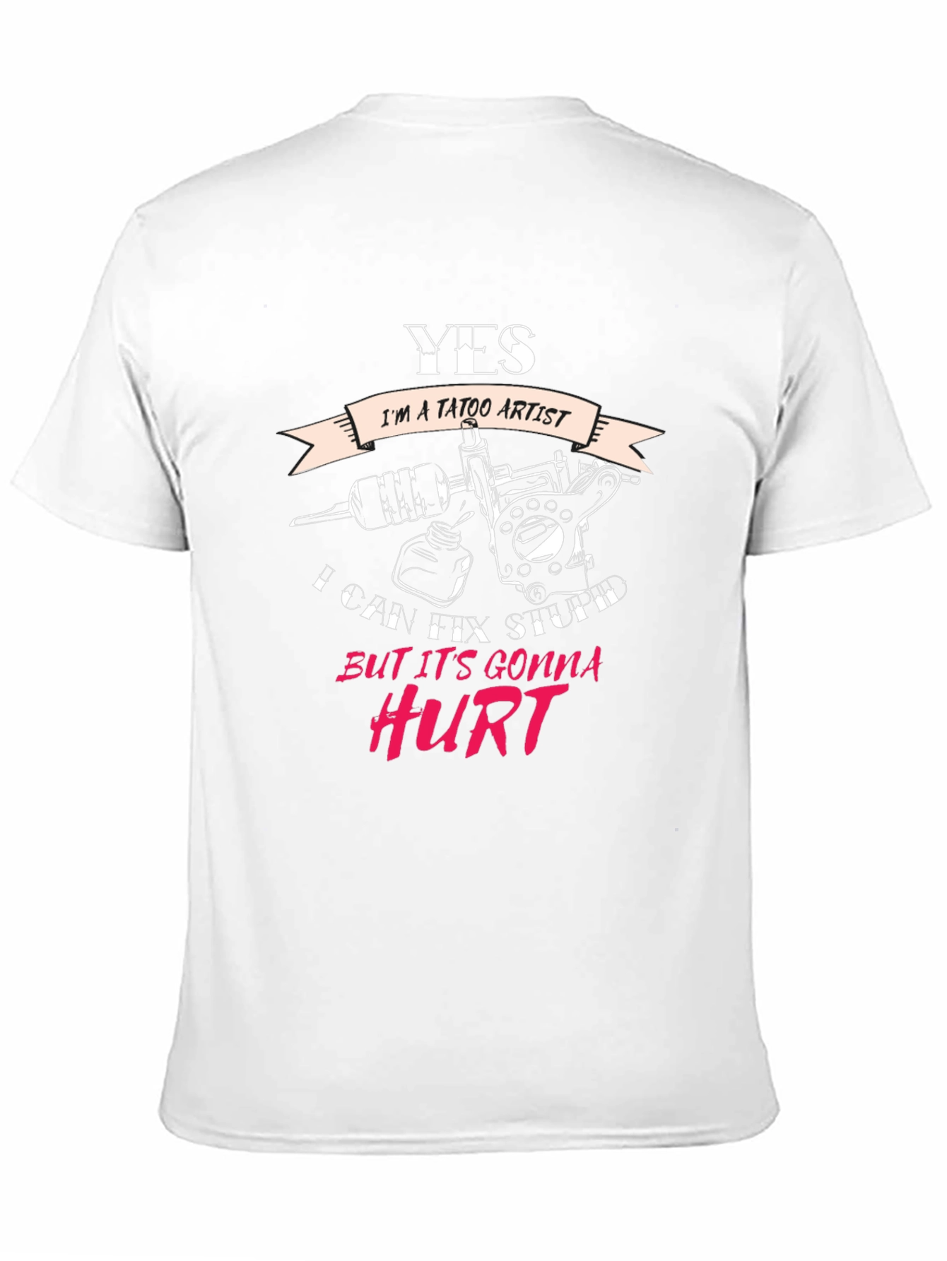 Black Tattoo Artist Humor T-Shirt - Yes I Can Fix Stupidity view 11