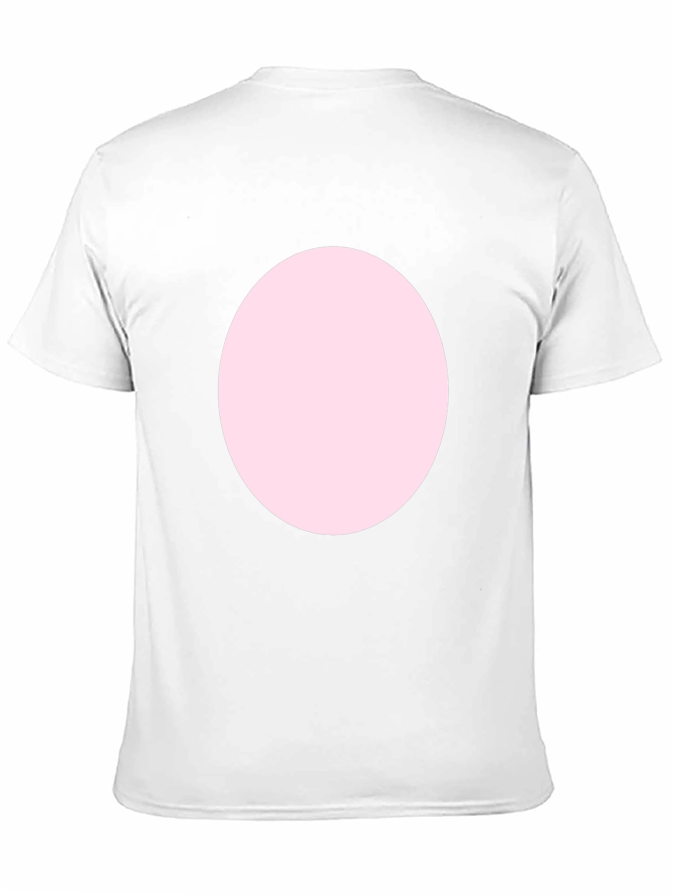 Black Black Crew Neck T-Shirt with Pink Circle view 11