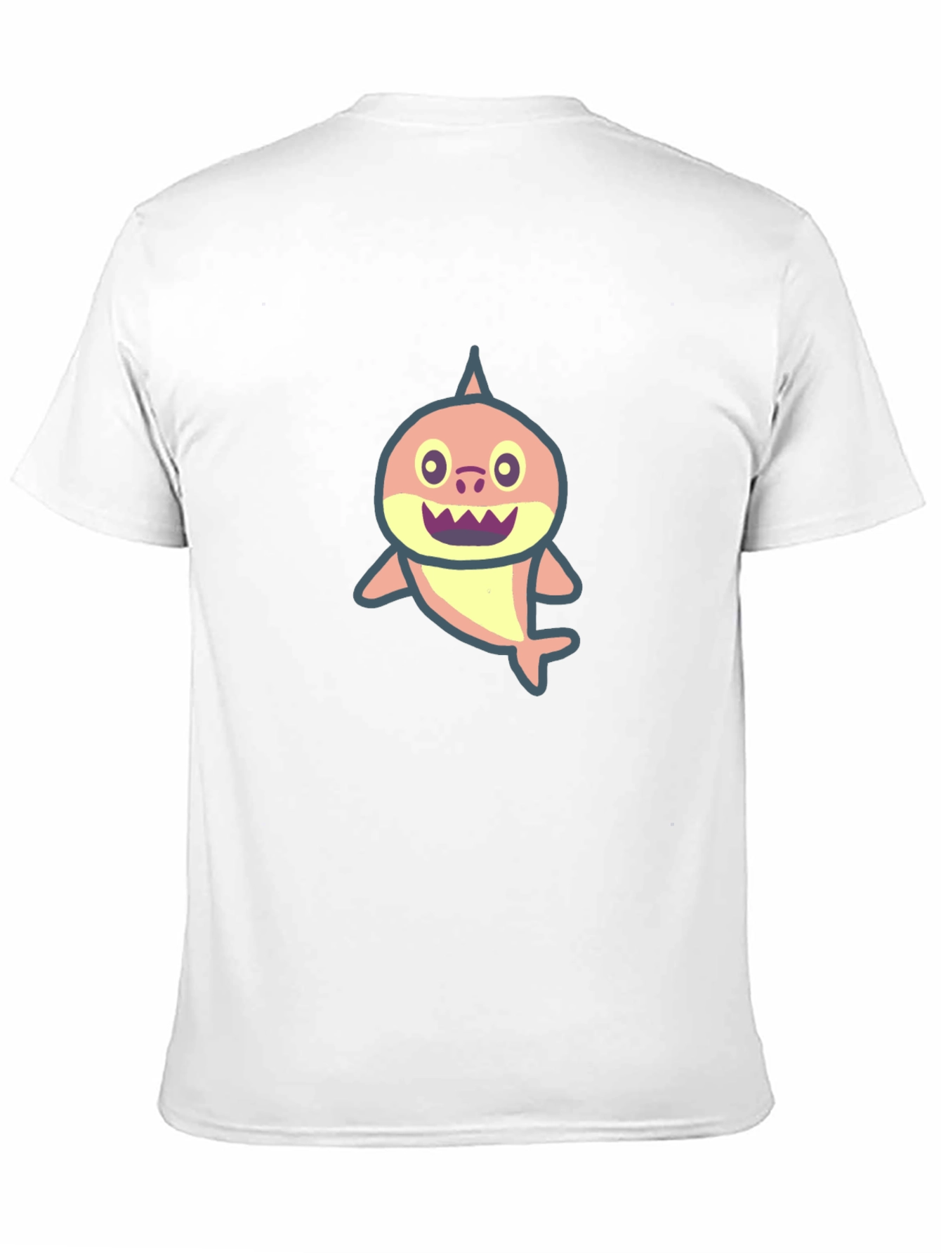 Black Cute Shark Graphic Black T-Shirt view 11