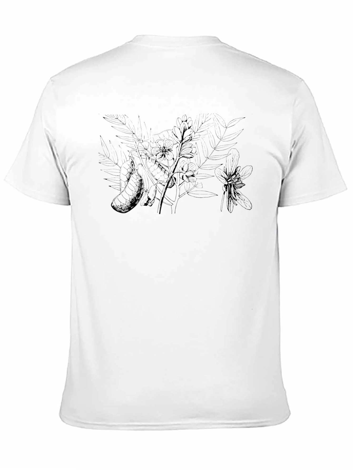 Black Men's Black Graphic Print Crew Neck T-Shirt view 11