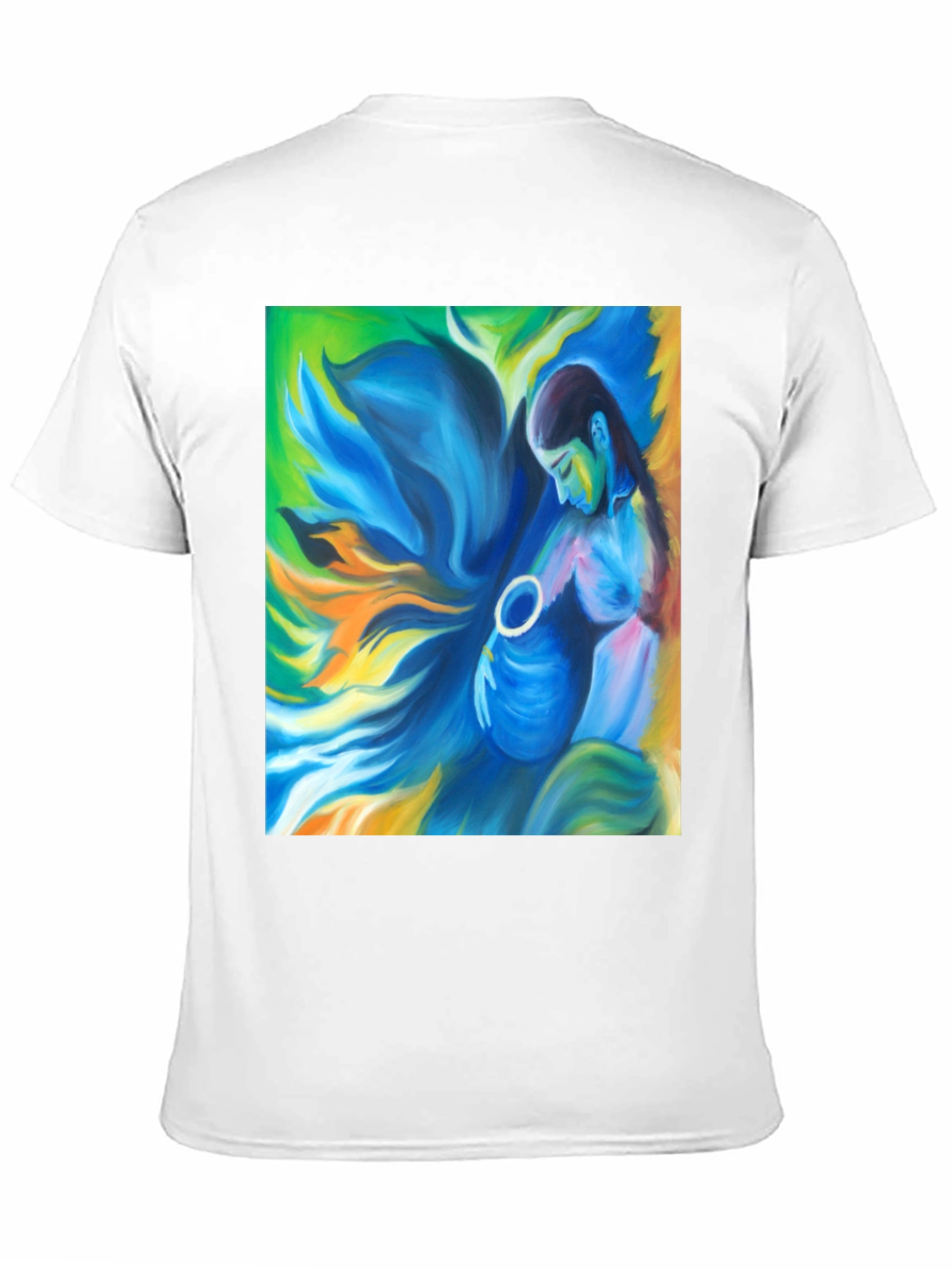 Black Artistic Woman Graphic Tee - Soft Black Cotton view 11