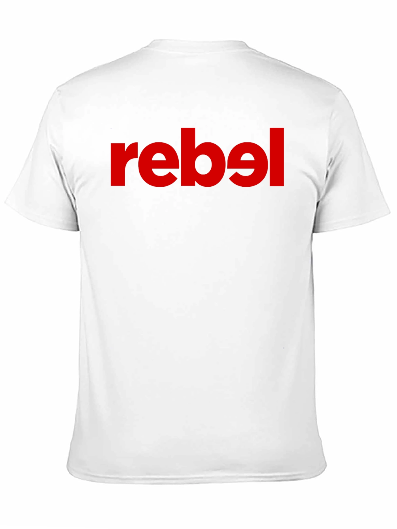 Black Rebel Graphic Tee - Bold Red Lettering, Black Cotton T-Shirt view 11