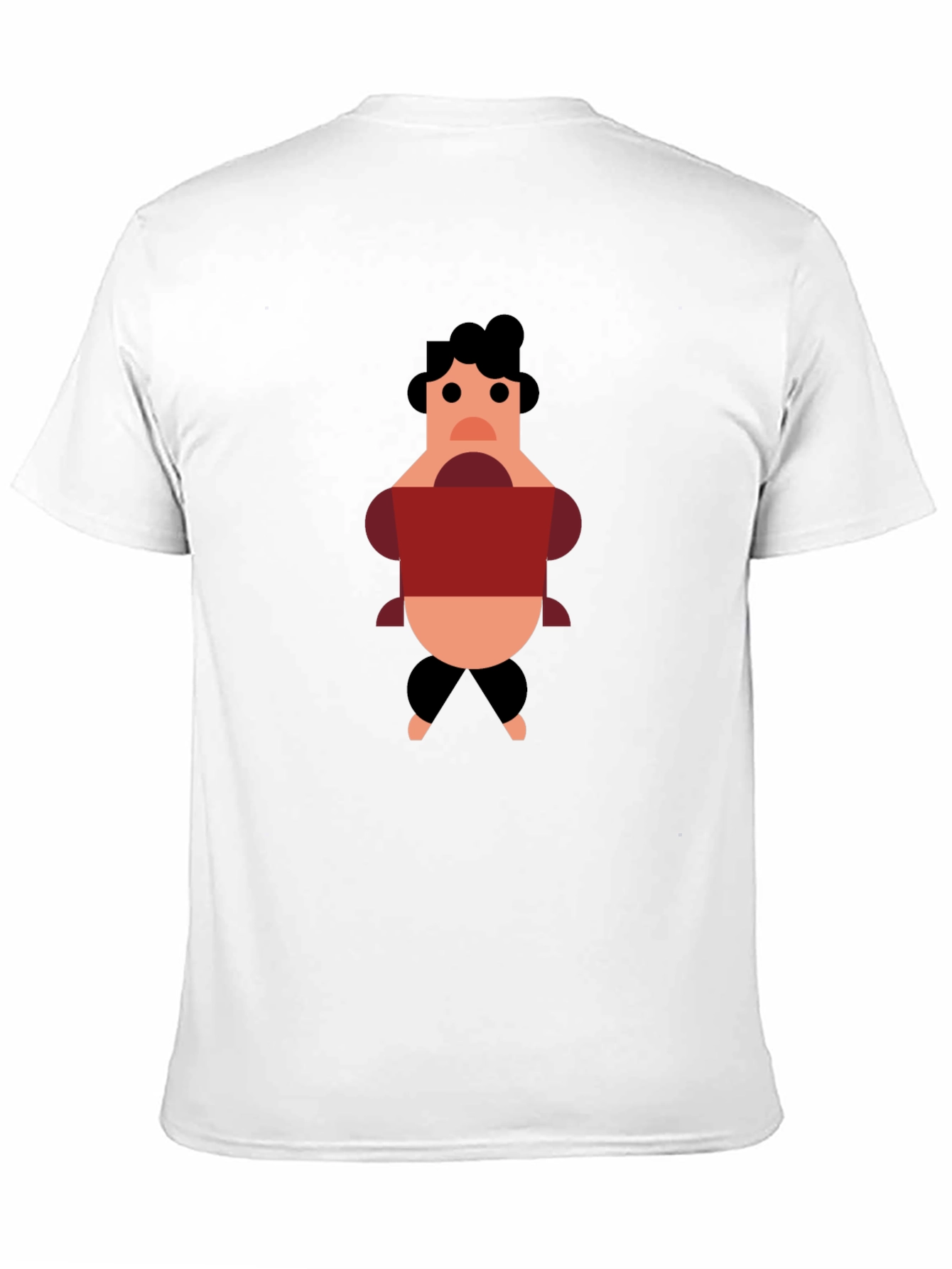 Black Cartoon Person Black T-Shirt view 11