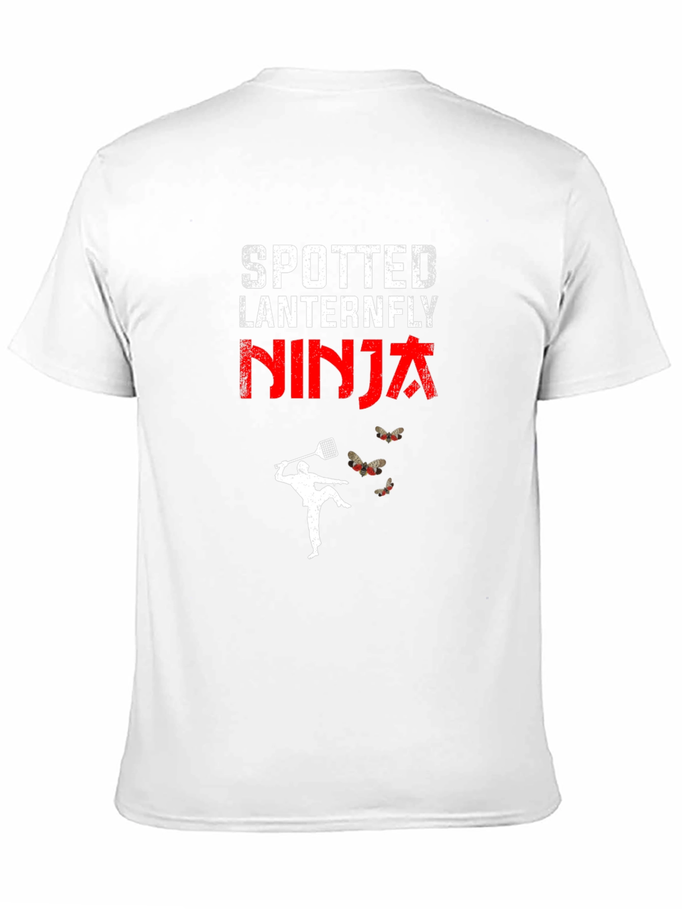 Black Spotted Lanternfly Ninja T-Shirt view 11