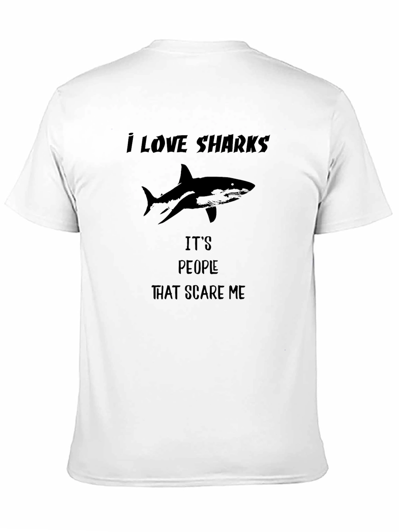 Black I Love Sharks Graphic Tee view 11