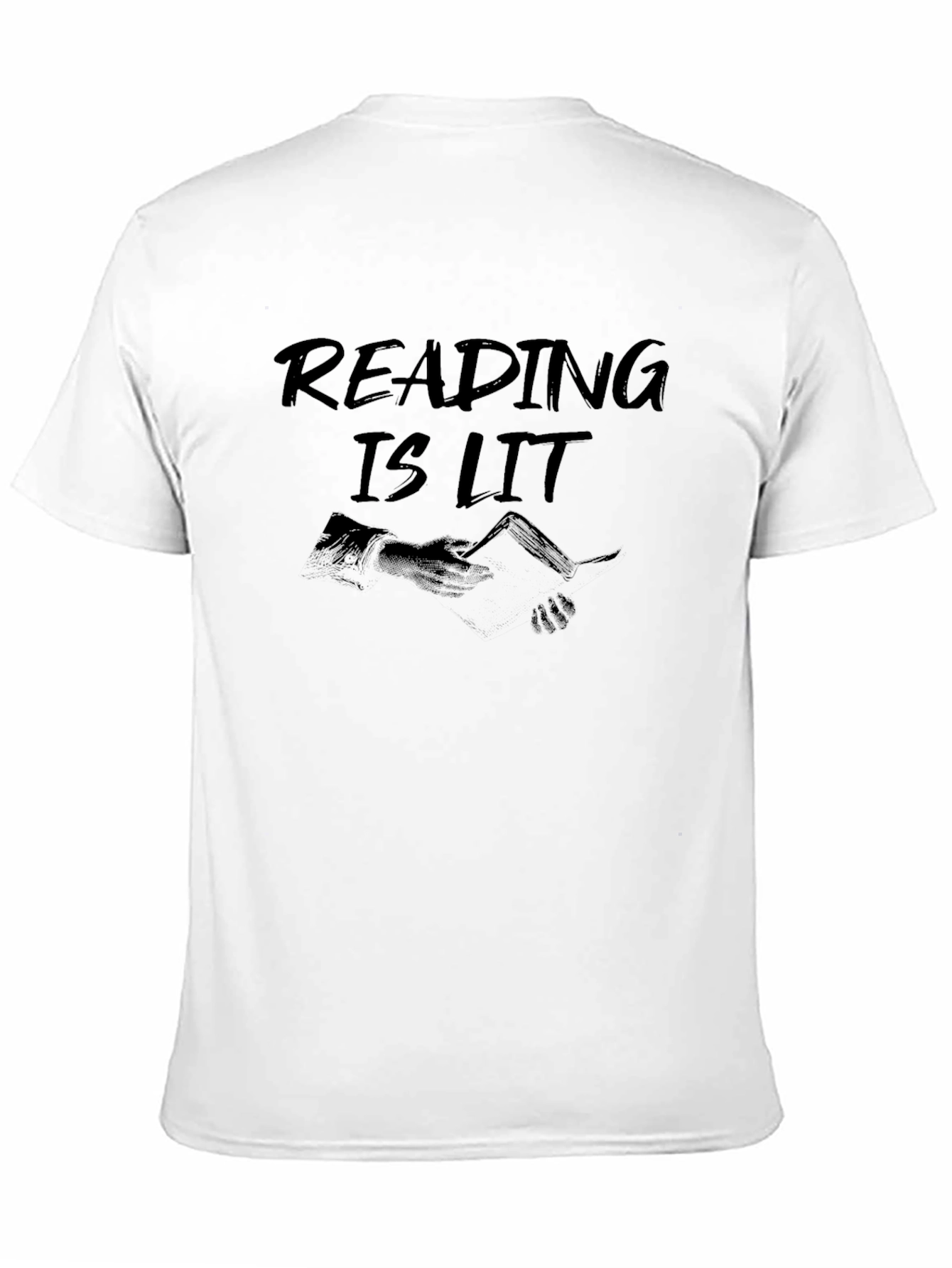 Black Reading is Lit Black T-Shirt view 11