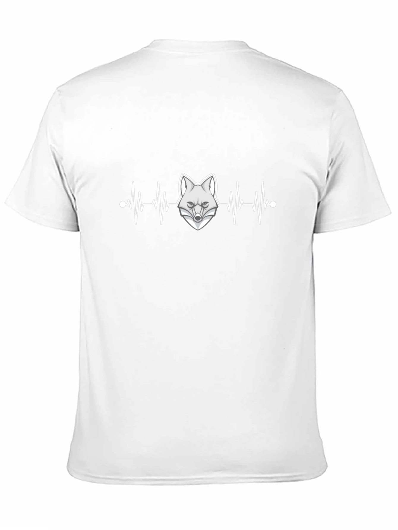 Black Fox Heartbeat T-Shirt - Cool Graphic Tee view 11