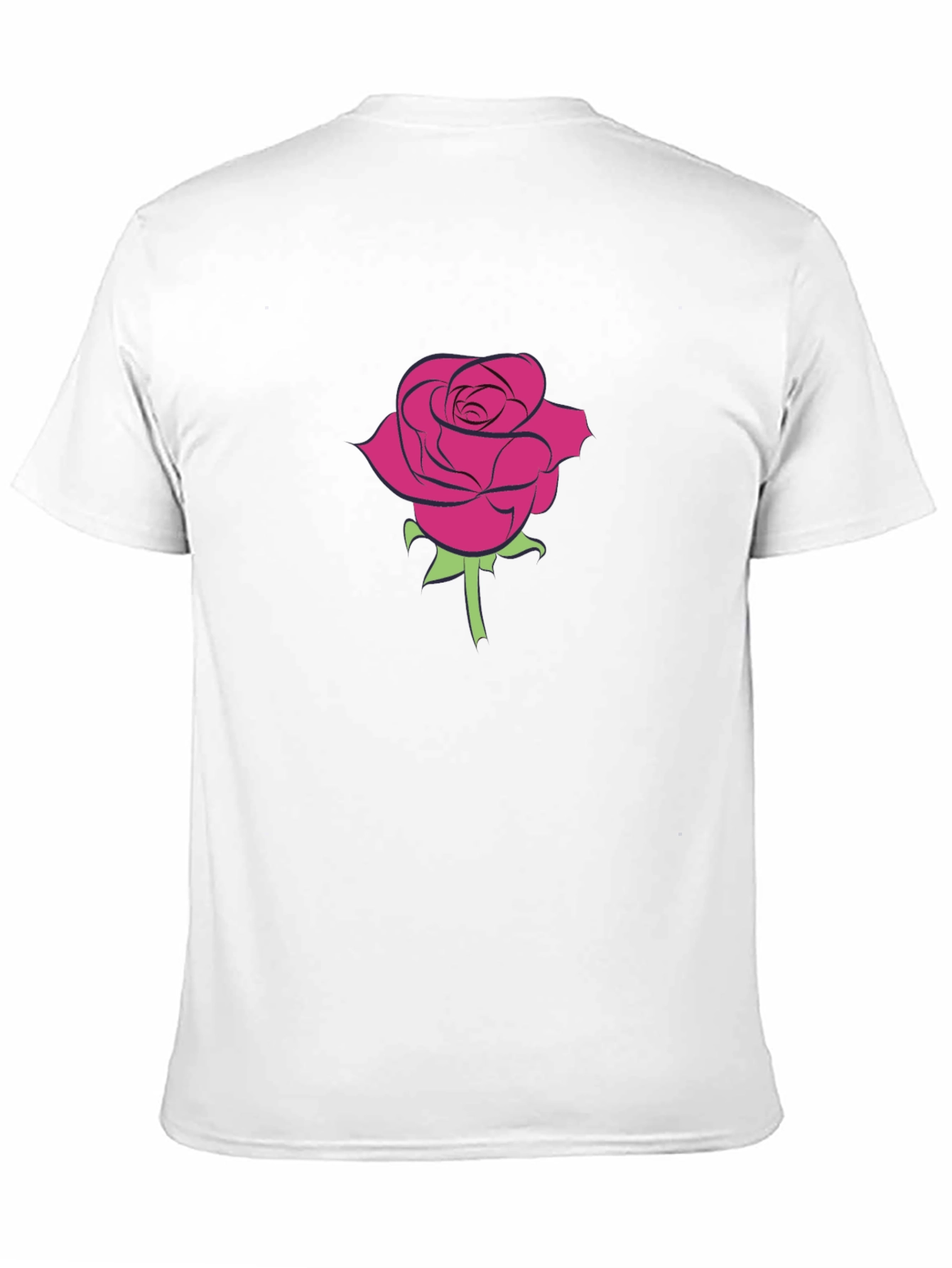 Black Rose Graphic Tee - Men's Black Cotton T-Shirt view 11